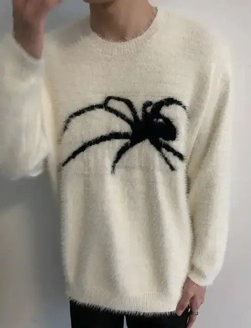 Aran Isles Knitwear Retro punk super soft spider premium mohair sweater jumper Size US L / EU 52-54 / 3 - 2 Thumbnail