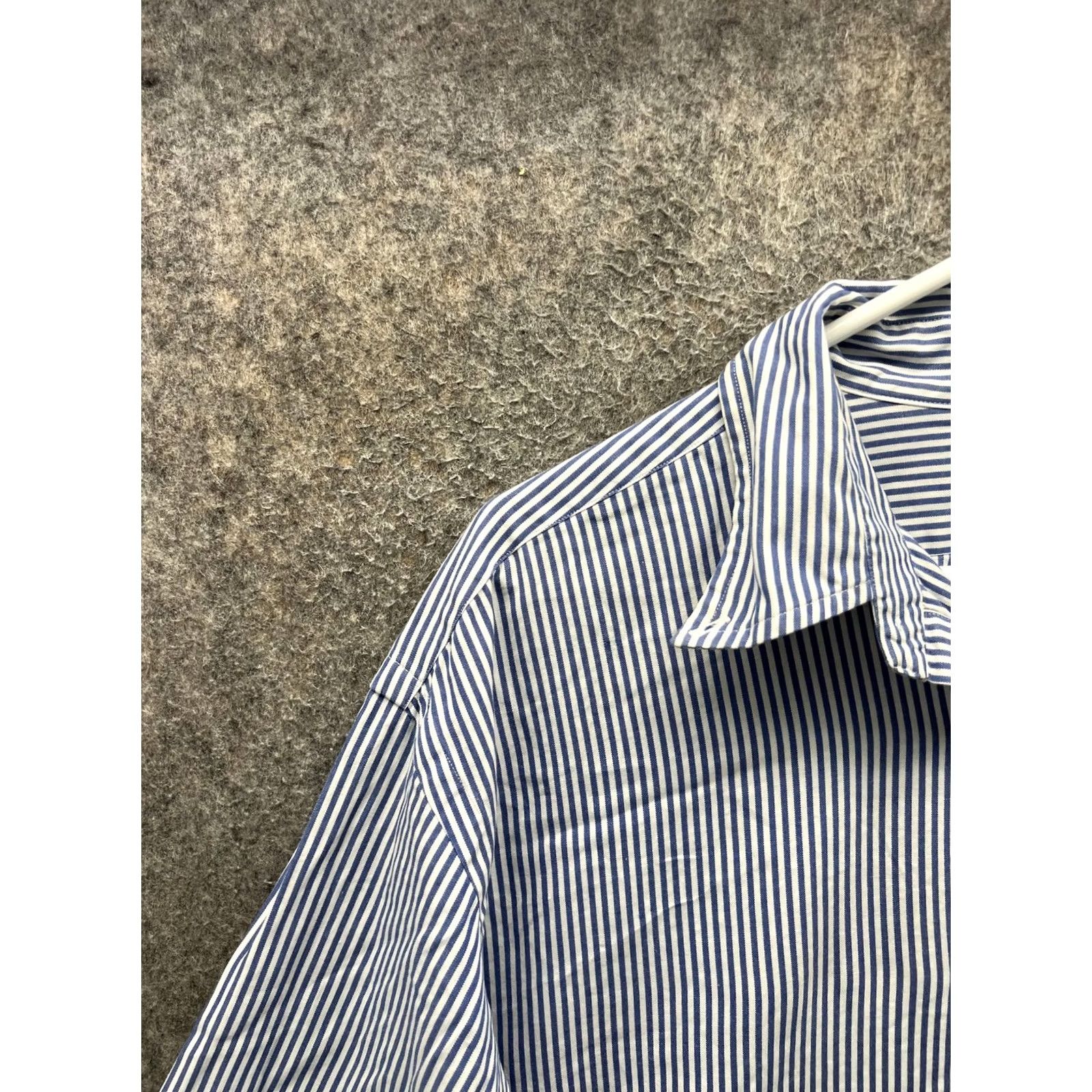 Ralph Lauren Ralph Lauren Yarmouth Shirt Mens 16.5 34/35 Blue Stripe Oxford Cotton Logo Dress Shirt Size US XL / EU 56 / 4 - 6 Thumbnail