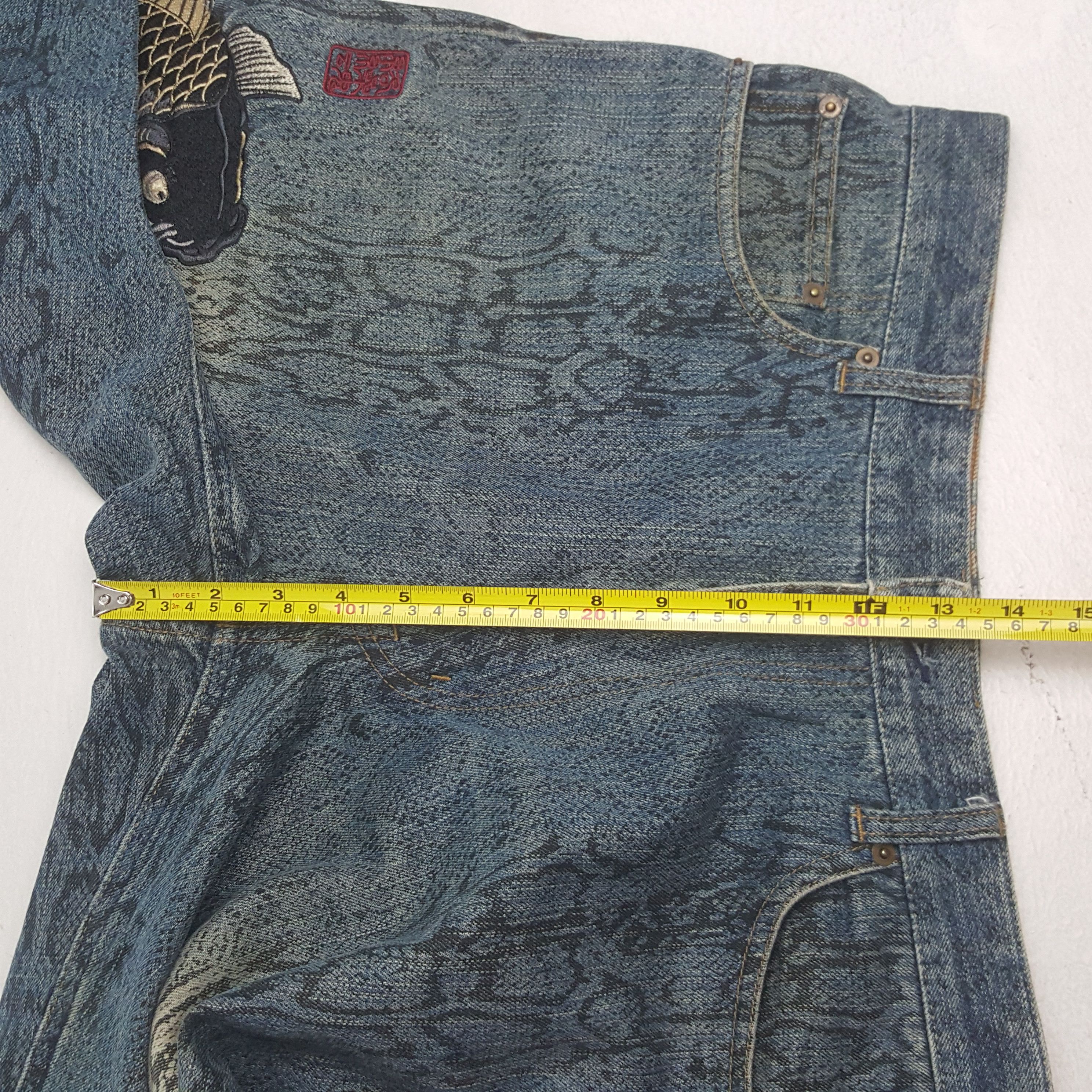 Japanese Brand Vintage Karakumi Tamashi Overprinted Denim Jeans Size US 32 / EU 48 - 8 Thumbnail