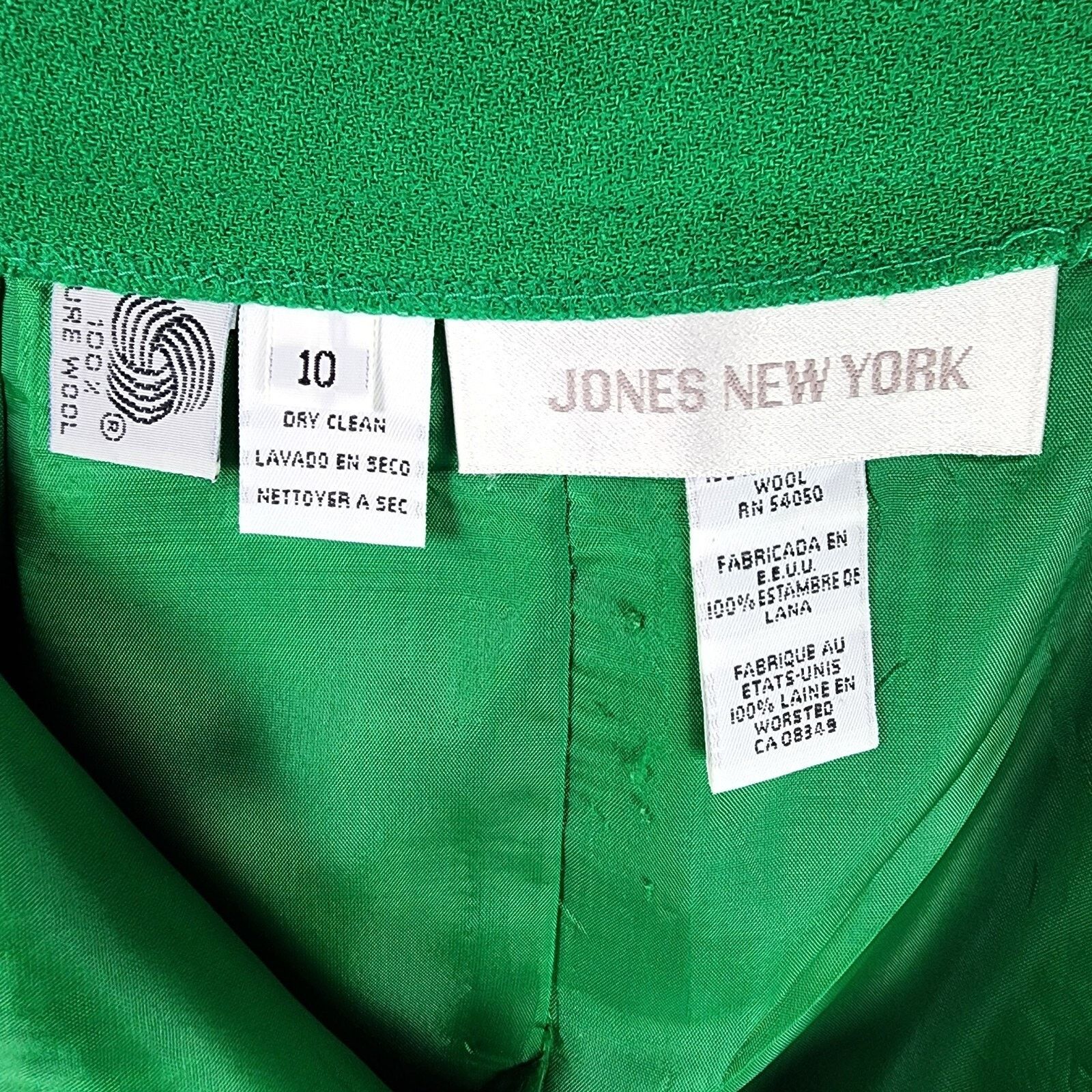 Jones New York Jones New York Bright Green Skirt Size 10 100% Wool 24" Size 32" / US 10 / IT 46 - 4 Thumbnail