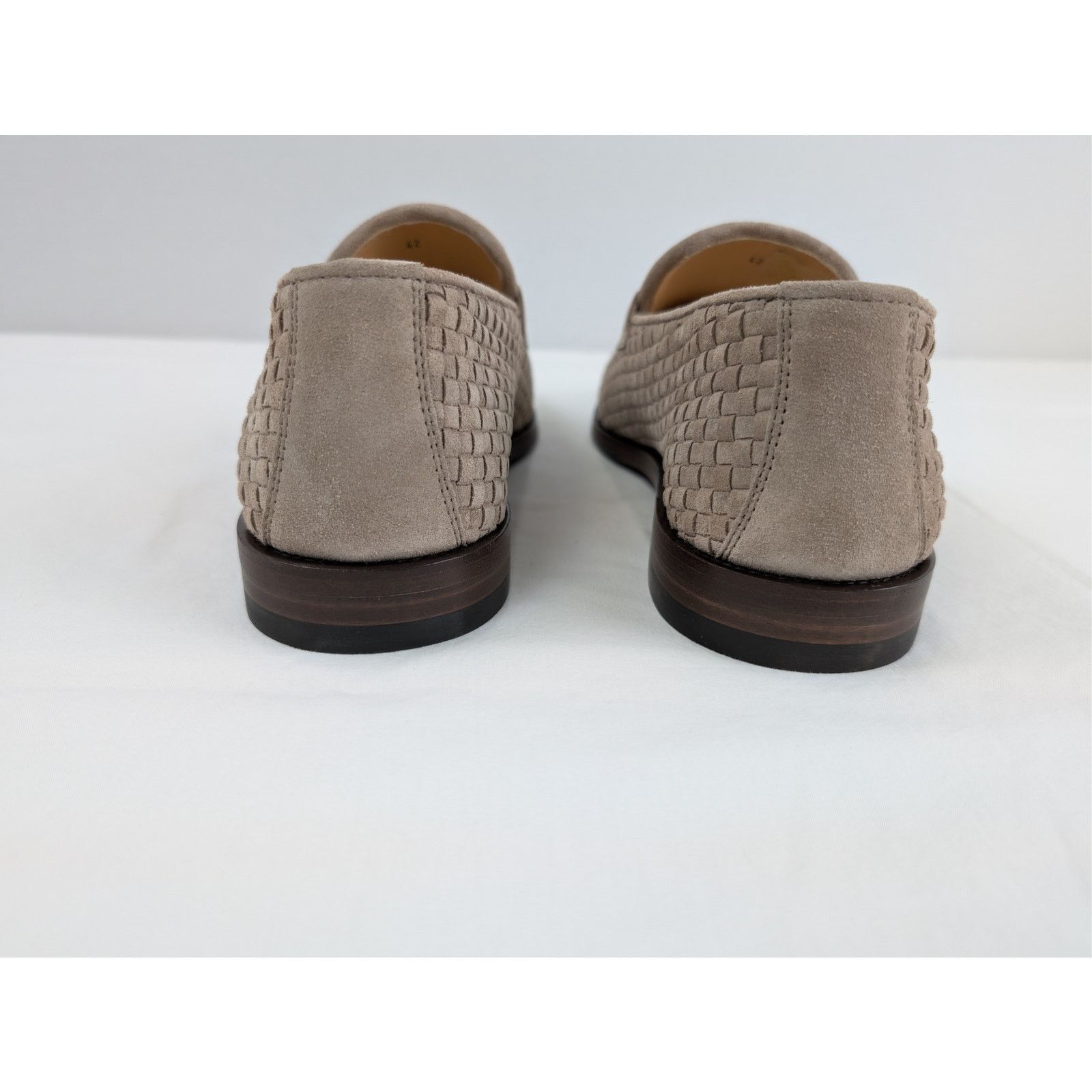 Brunello Cucinelli o1rshd1 Q:2 / Woven Suede Penny Loafers Shoe Boots in Beige Size US 9 / EU 42 - 11 Thumbnail