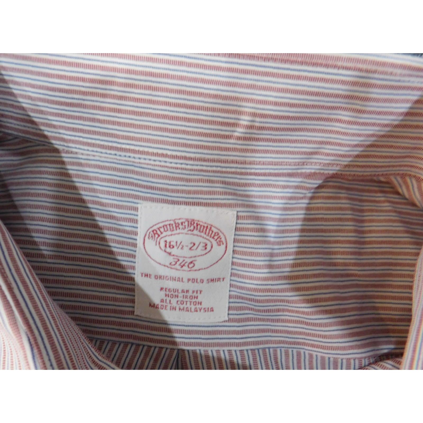 Brooks Brothers Brooks Brothers Shirt 16.5 Pink Mens Striped Classic Button Up Business Dress Shirt Size US XL / EU 56 / 4 - 5 Thumbnail