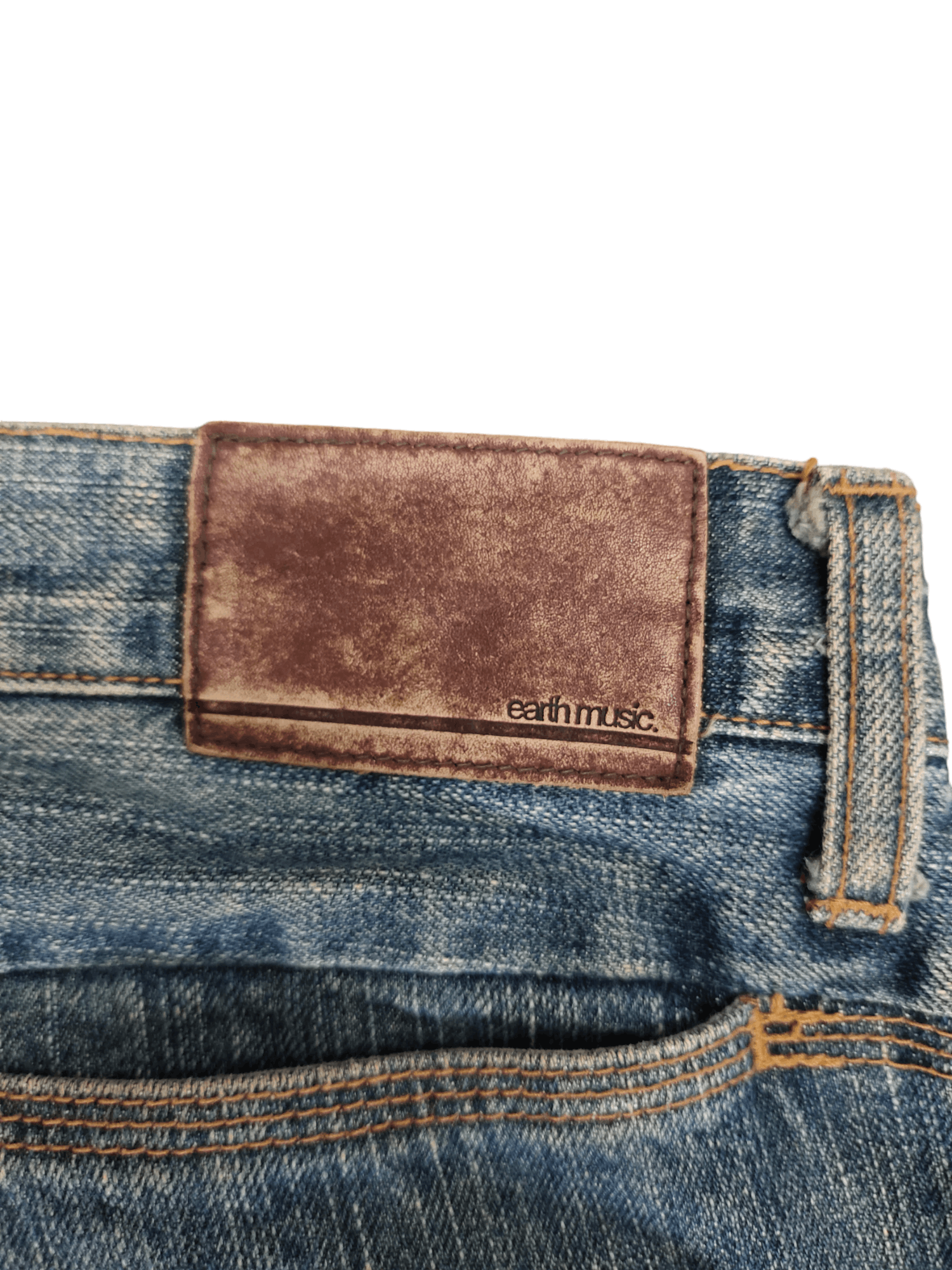 Japanese Brand Baggy Jeans Earth Music Double Waist Denim Wide Leg Y2k Jnco Size US 33 - 15 Thumbnail