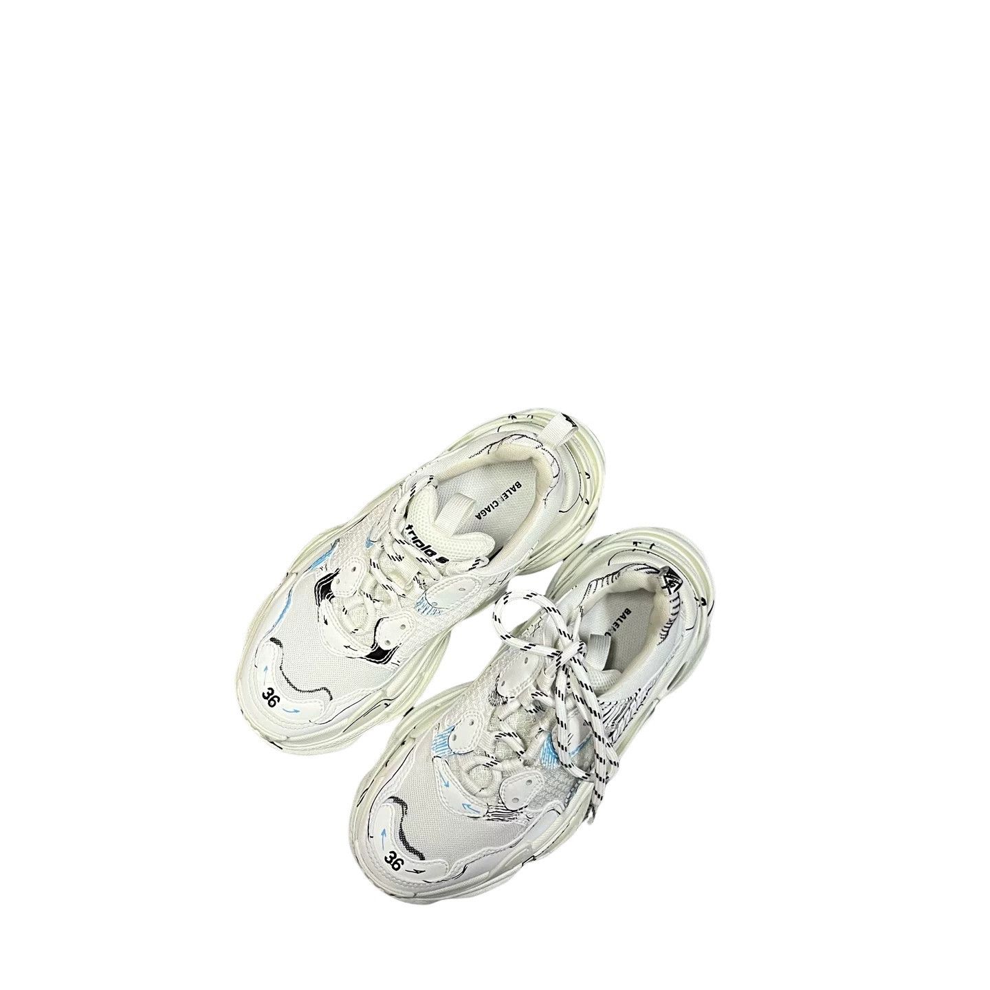 Balenciaga Balenciaga Graffiti Triple S Sneakers 36 Size US 6 / IT 36 - 1 Thumbnail