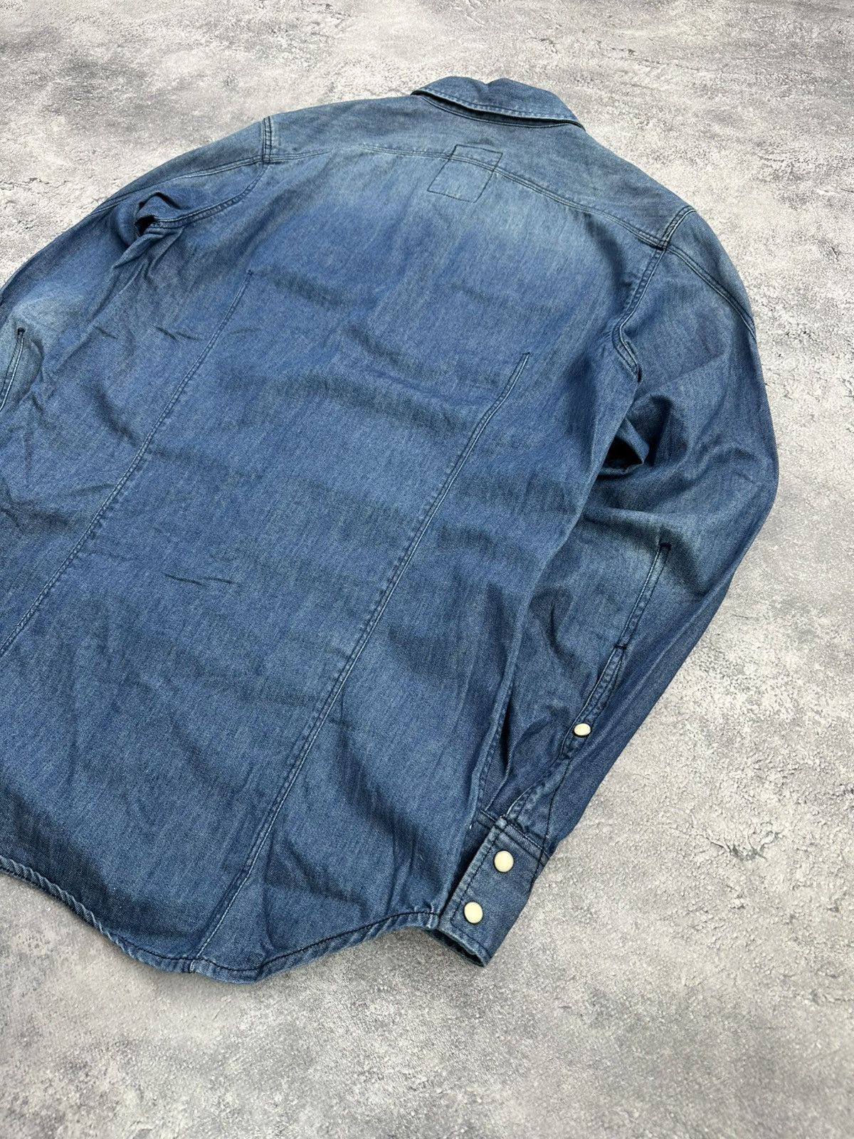 G-Star G-Star Raw Denim Shirt Blue Western Faded Over Shirt y2k Size US S / EU 44-46 / 1 - 14 Thumbnail