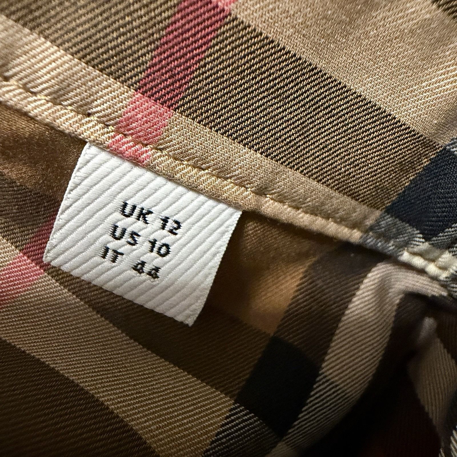 Burberry NWT Burberry Giovanna Beige Check Plaid Shirtdress Shirt Dr Size L / US 10 / IT 46 - 7 Thumbnail