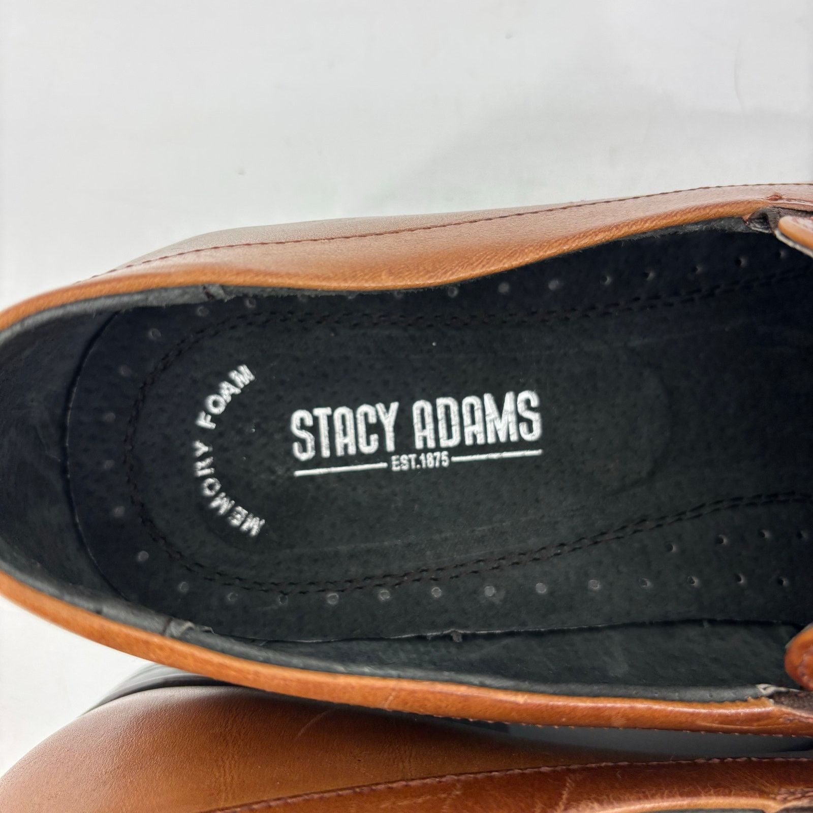 Stacy Adams Stacy Adams Mens Sz 10 Maxfield Slip On Loafer Brown Oxford Size US 10 / EU 43 - 5 Thumbnail