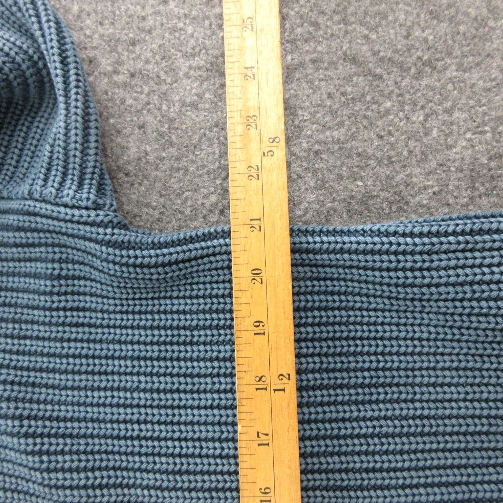 Vintage DEMYLEE Cardigan Sweater Womens L Blue 100% Cotton V-Neck Button Front Chunky Knit Size L / US 10 / IT 46 - 4 Thumbnail