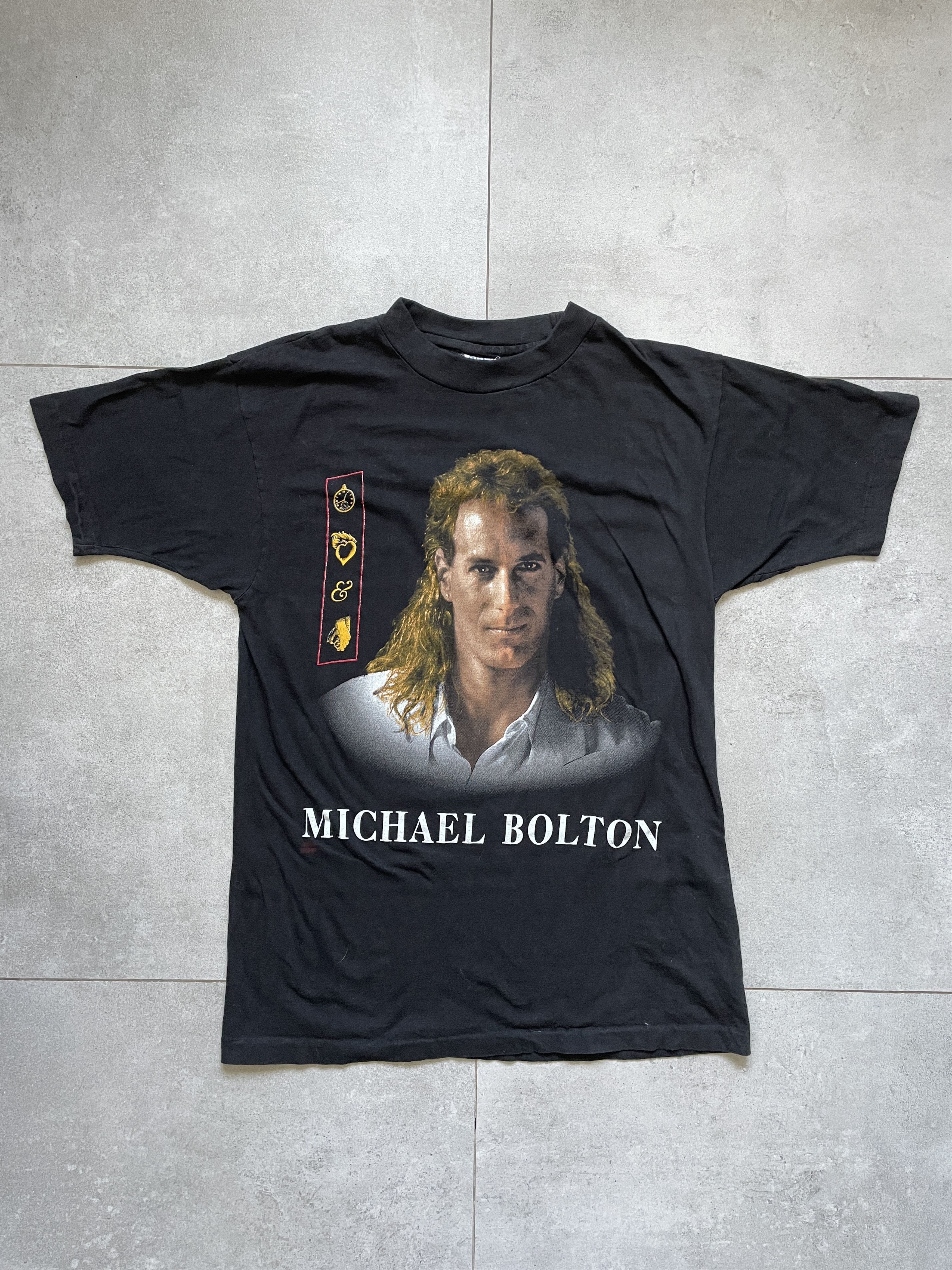 Band Tees × Vintage MICHAEL BOLTON BLACK VINTAGE 1993 MERCH TEE Size US M / EU 48-50 / 2 - 1 Thumbnail