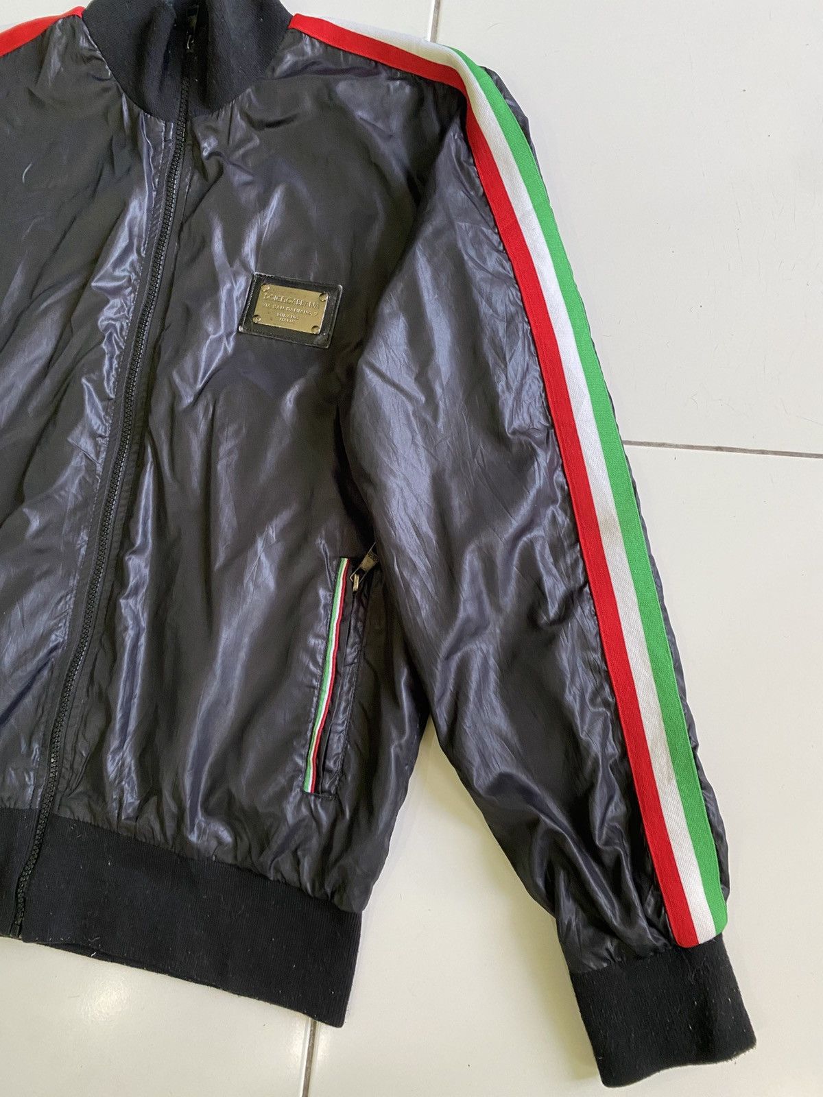 Dolce & Gabbana DOLCE&GABBANA NYLON PULLOVER ZIP UP BLACK JACKETS Size US M / EU 48-50 / 2 - 3 Thumbnail