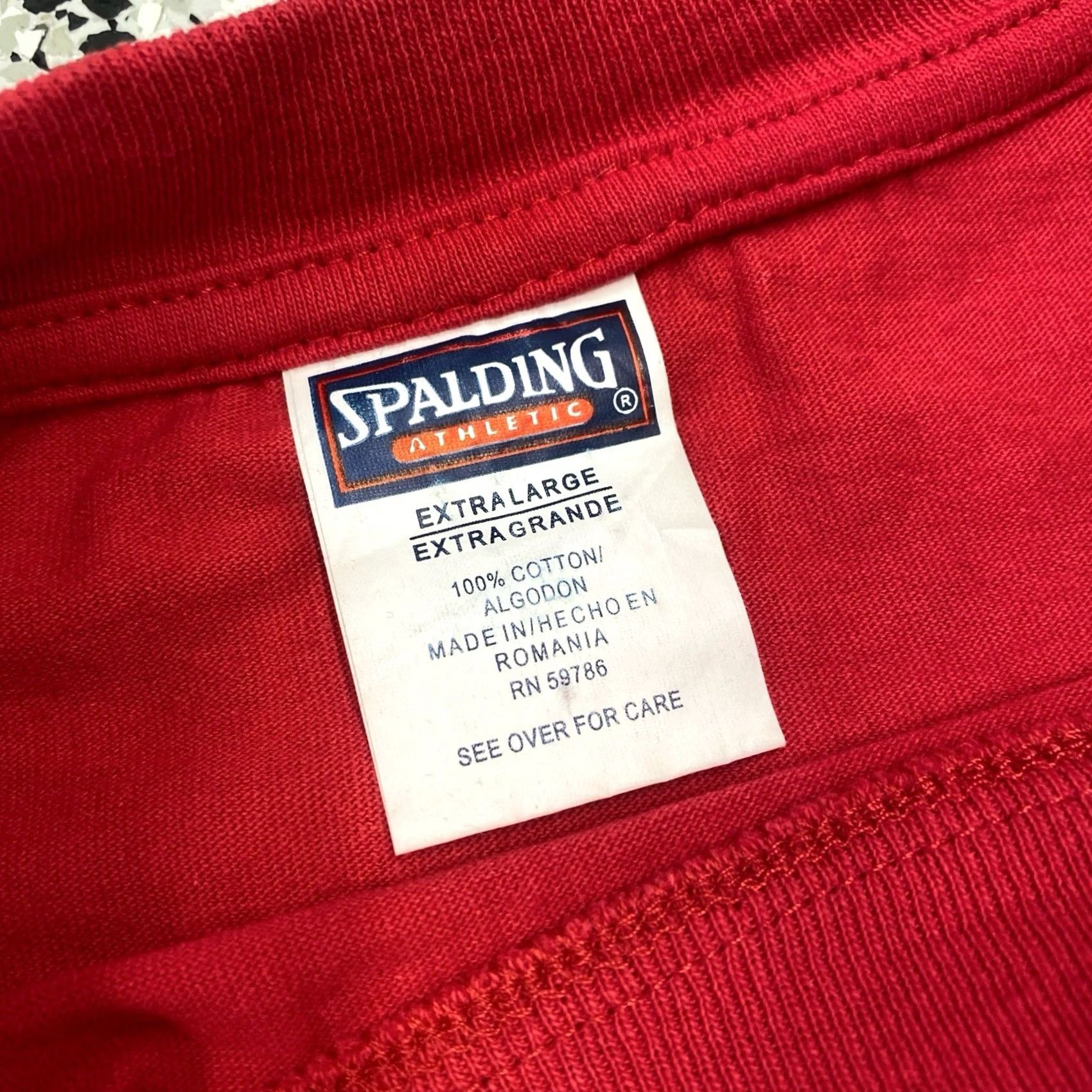 Spalding VINTAGE Spalding 90s T-Shirt Basketball Men XL Red Shirt Mens XL Size US XL / EU 56 / 4 - 3 Thumbnail