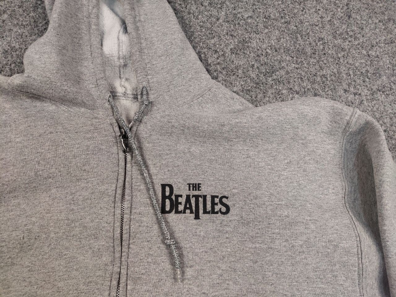 Band Tees Vintage The Beatles Band Logo Blank Gray Zip Hoodie Size US M / EU 48-50 / 2 - 12 Thumbnail
