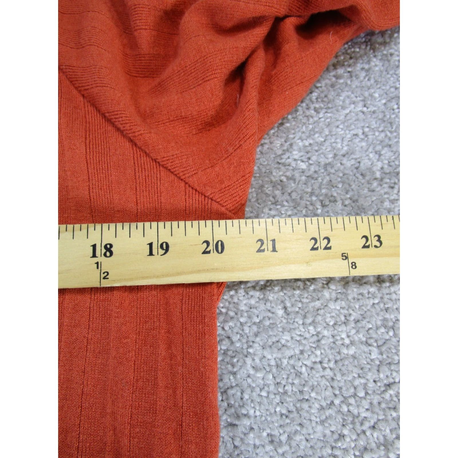 Anthropologie Anthropologie Sweater Dress Womens 1X Orange Dress Midi V-Neck Long Sleeve Button Knit Casual Party/Cocktail Travel 1X Orange Womens Size XL / US 12-14 / IT 48-50 - 7 Thumbnail