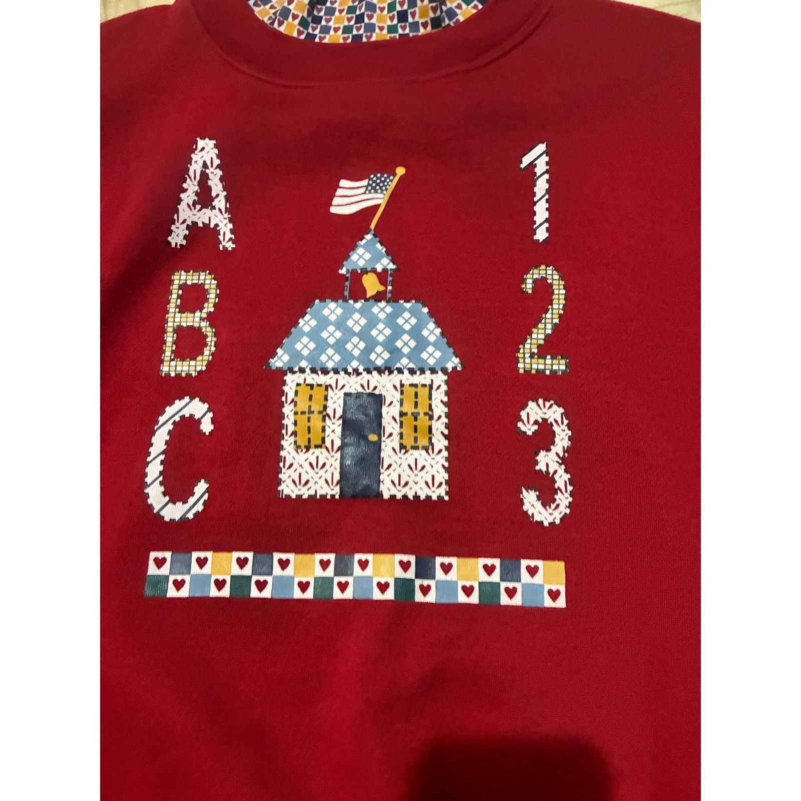 Other Vintage Red Teacher Sweatshirt ABC 123 Ashley Hill Medium Size M / US 6-8 / IT 42-44 - 4 Thumbnail