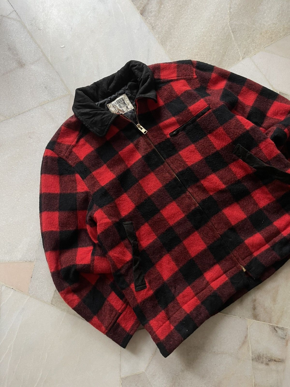 PERSON'S 80s Persons For Men Plaid Wool Destroit Style Jacket Size US L / EU 52-54 / 3 - 4 Thumbnail