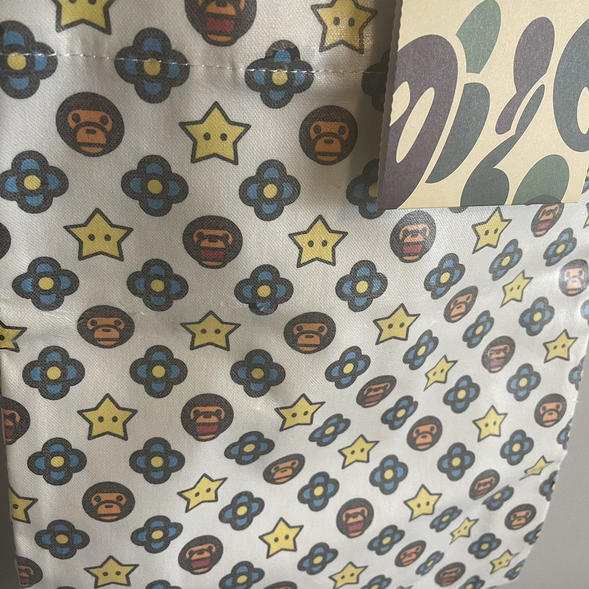 Bape BUNDLE OG Baby Milo Monogram Waxed Tote + Mini Pouch DSWT Size ONE SIZE - 2 Thumbnail