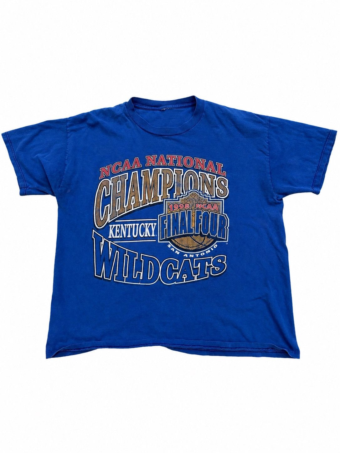 NCAA Vintage 1998 Kentucky Wildcats Final Four Champs Tee Size US XL / EU 56 / 4 - 1 Thumbnail
