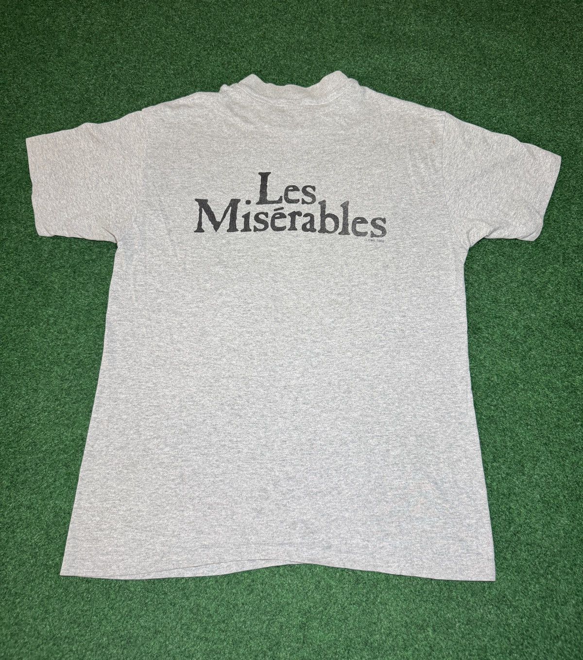Vintage Vintage 80s Les Miserables Lrg Gray Retro Thin T Shirt Size US L / EU 52-54 / 3 - 3 Thumbnail