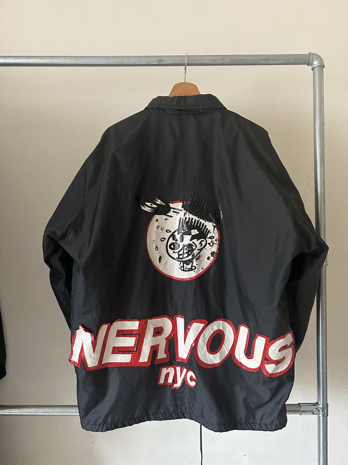Vintage 1990s Vintage Nervous Record Coach Jacket Size US XXL / EU 58 / 5 - 1 Thumbnail