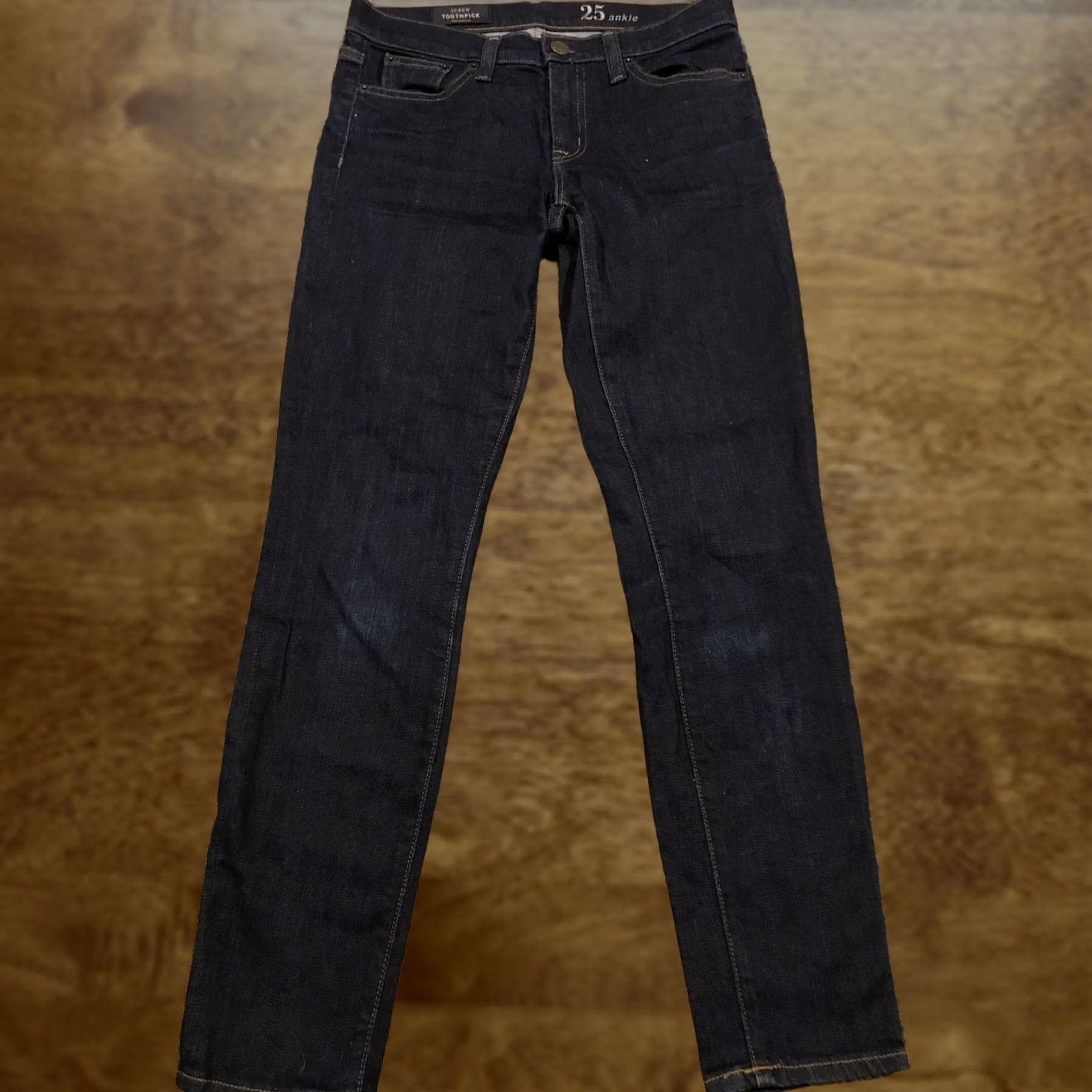 J.Crew J.CREW Toothpick Jeans Dark Wash Denim Women Skinny 25 Slim Size 28" / US 6 / IT 42 - 1 Thumbnail