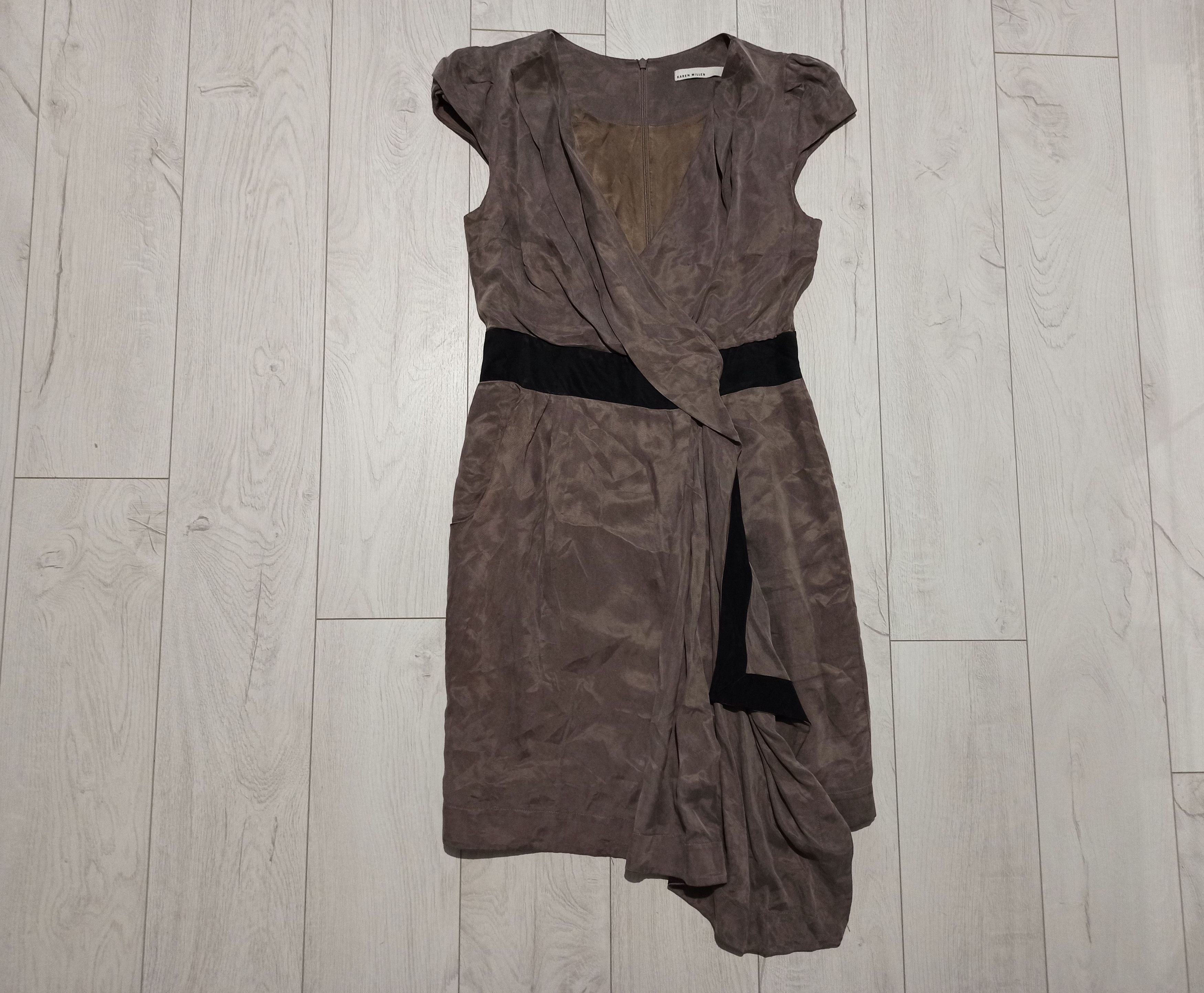 Karen Millen Karen Millen Cupro Drpped Dress Size M / US 6-8 / IT 42-44 - 2 Thumbnail