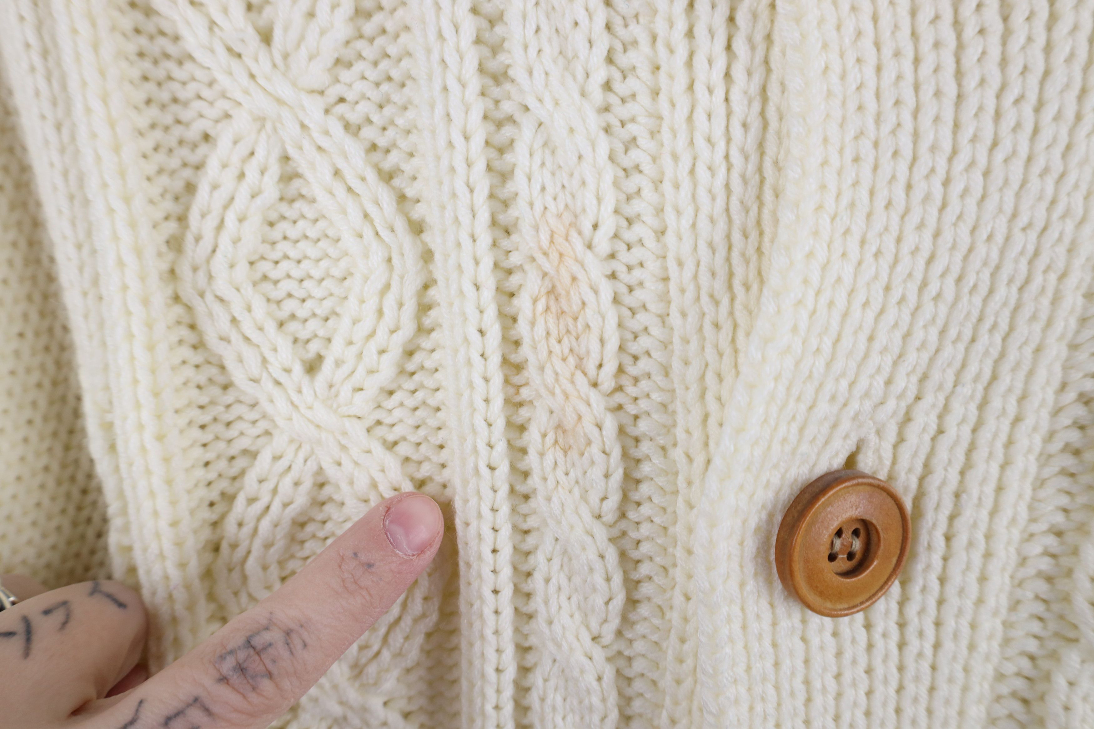 Vintage Vintage 70s Streetwear Cable Knit Fisherman Cardigan Sweater Size US M / EU 48-50 / 2 - 4 Thumbnail