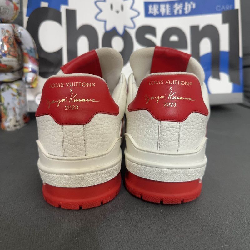 Louis Vuitton Yayoi Kusama x Louis Vuitton Red and White Sneakers -2508 Size US 7.5 / EU 40-41 - 2 Thumbnail