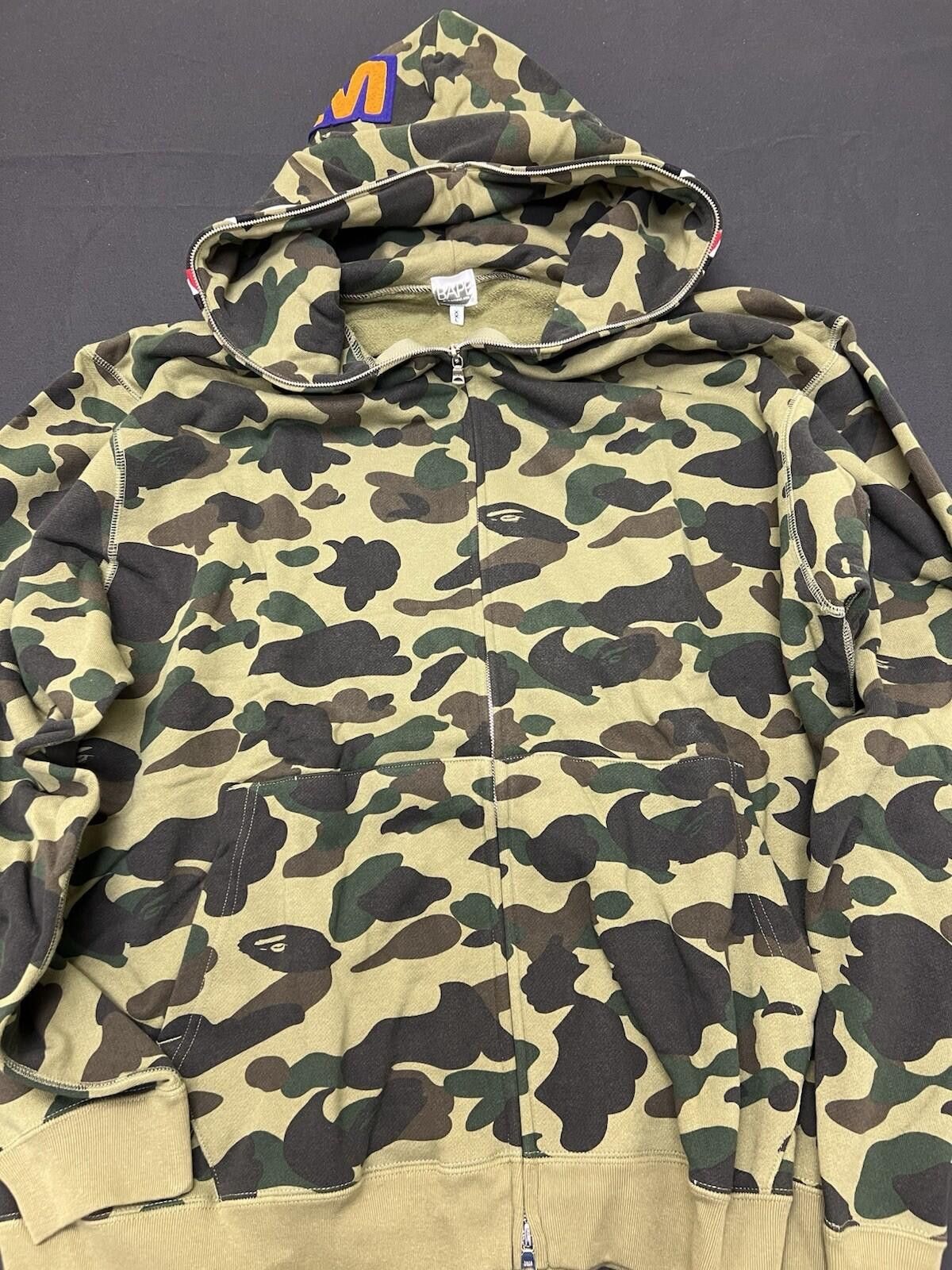 Bape BAPE by A Bathing Ape ABC Camo Green Shark Full Zip Hoodie Size US XXL / EU 58 / 5 - 3 Thumbnail