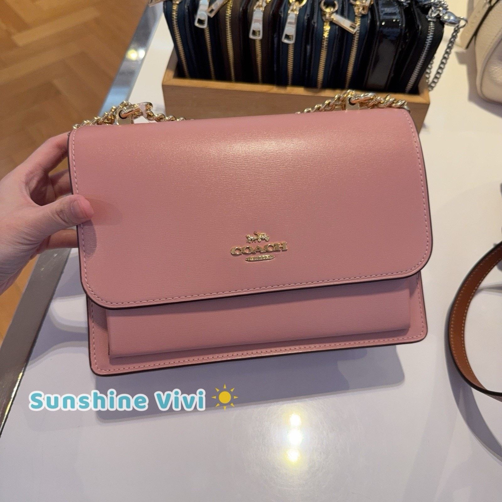 Coach NWT Coach Klare Crossbody Chain Strap Bag CBI97 pink teal Size ONE SIZE - 6 Thumbnail