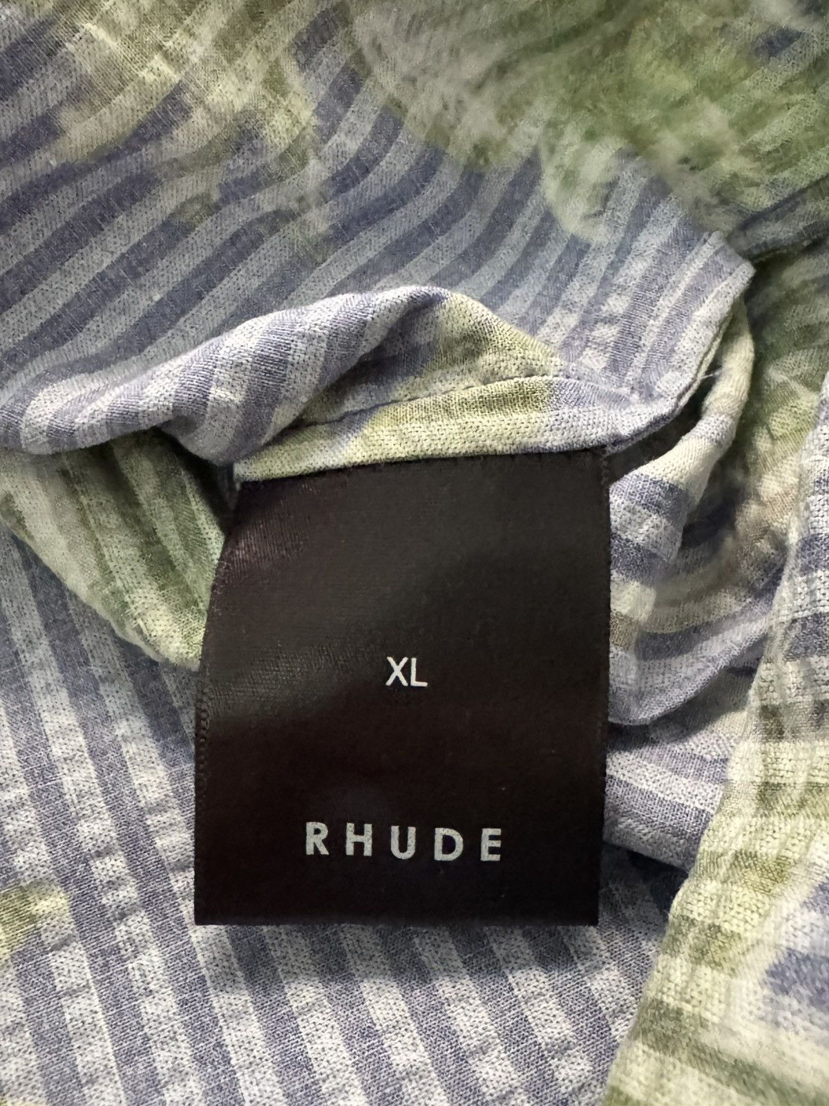 Rhude Rhude Sear Sucker Hawaiian Button Up Size US XL / EU 56 / 4 - 5 Thumbnail