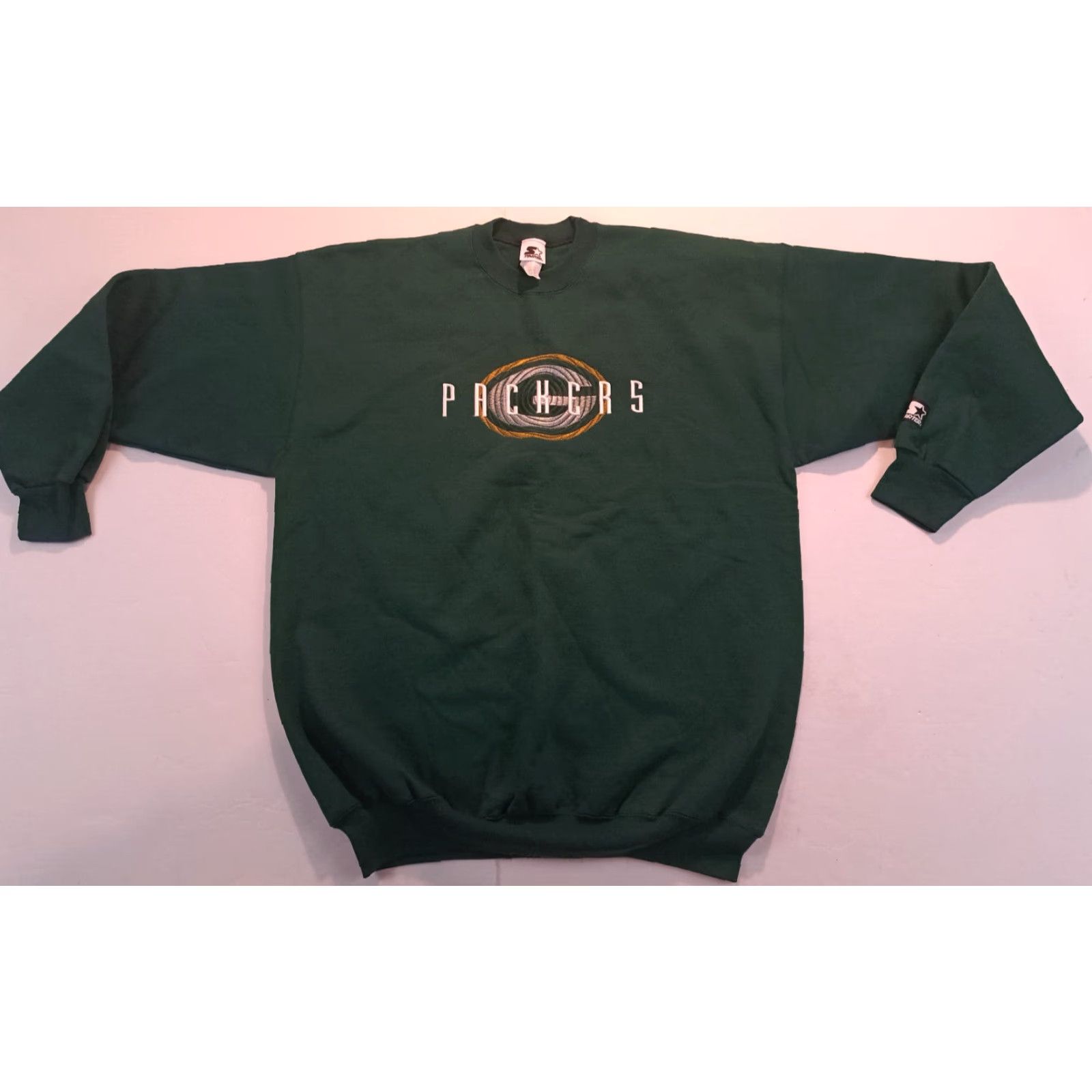 Starter VINTAGE Starter Green Bay Packers Sweatshirt XL Mens Pullover Embroidered Green All Seasons Sports 30in long 25in pit to pit EUC Size US XL / EU 56 / 4 - 2 Thumbnail