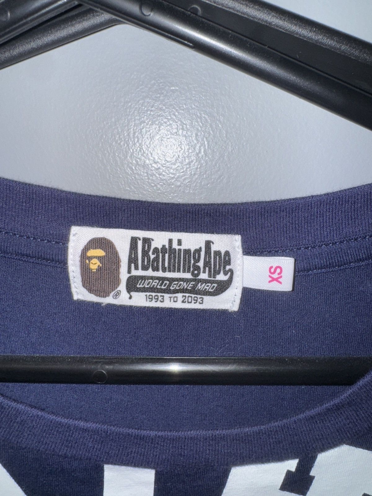 Bape Navy blue Bape short sleeve tee Size XS / US 0-2 / IT 36-38 - 2 Thumbnail
