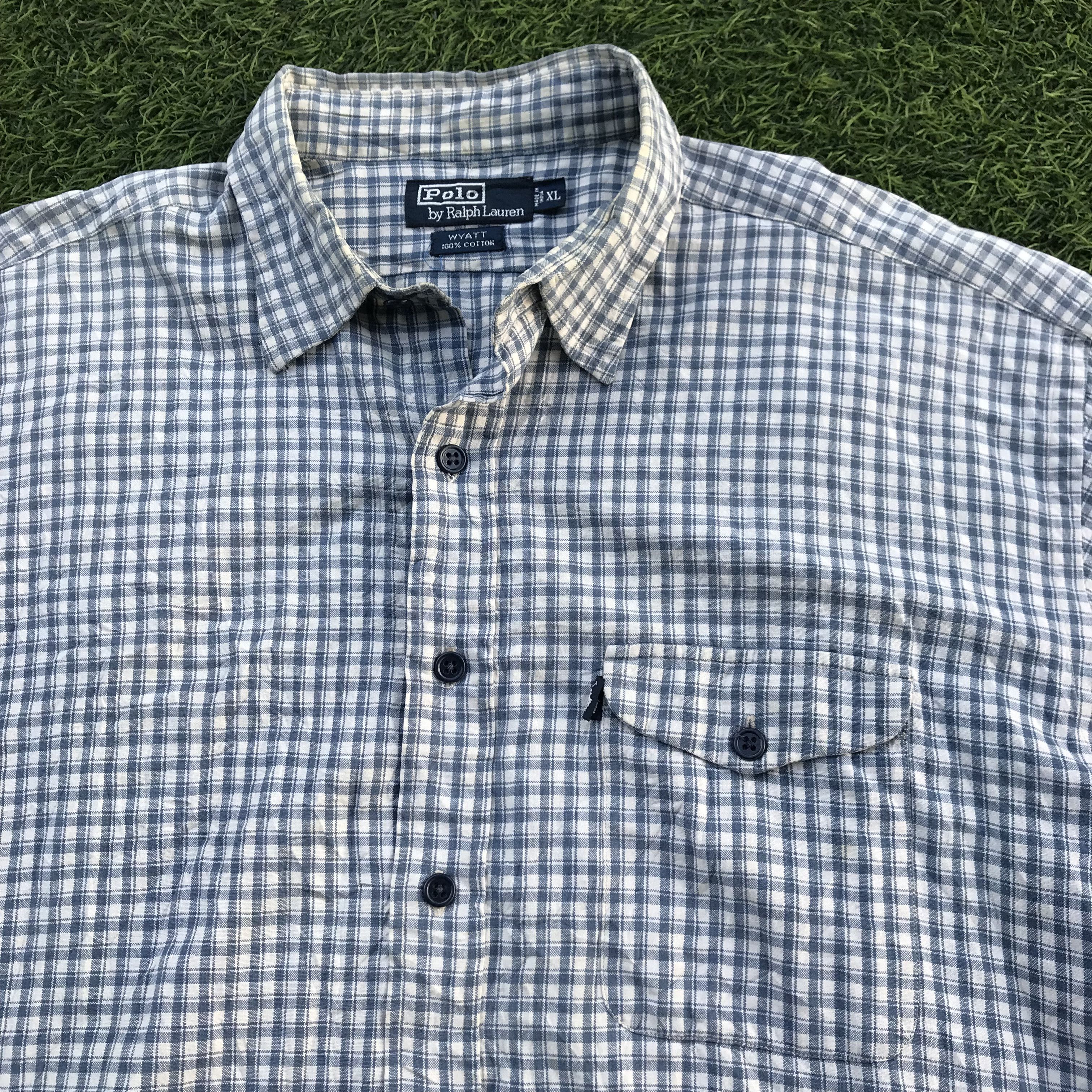 Polo Ralph Lauren × Vintage Vintage archive Polo ralph lauren Wyatt shirt checkered Size US XL / EU 56 / 4 - 9 Thumbnail