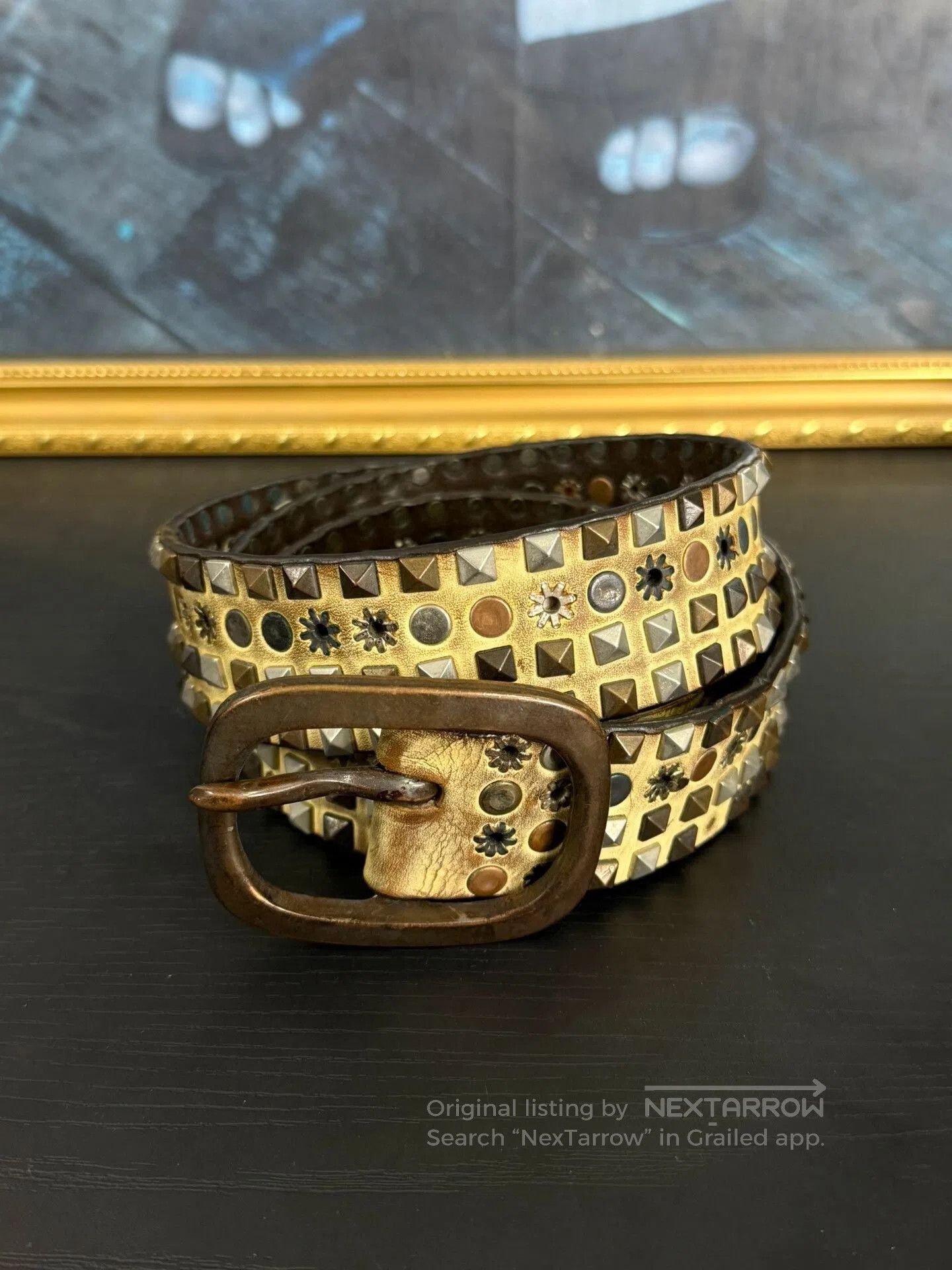 Vintage Vintage Studded Leather Belt. Size ONE SIZE - 1 Thumbnail
