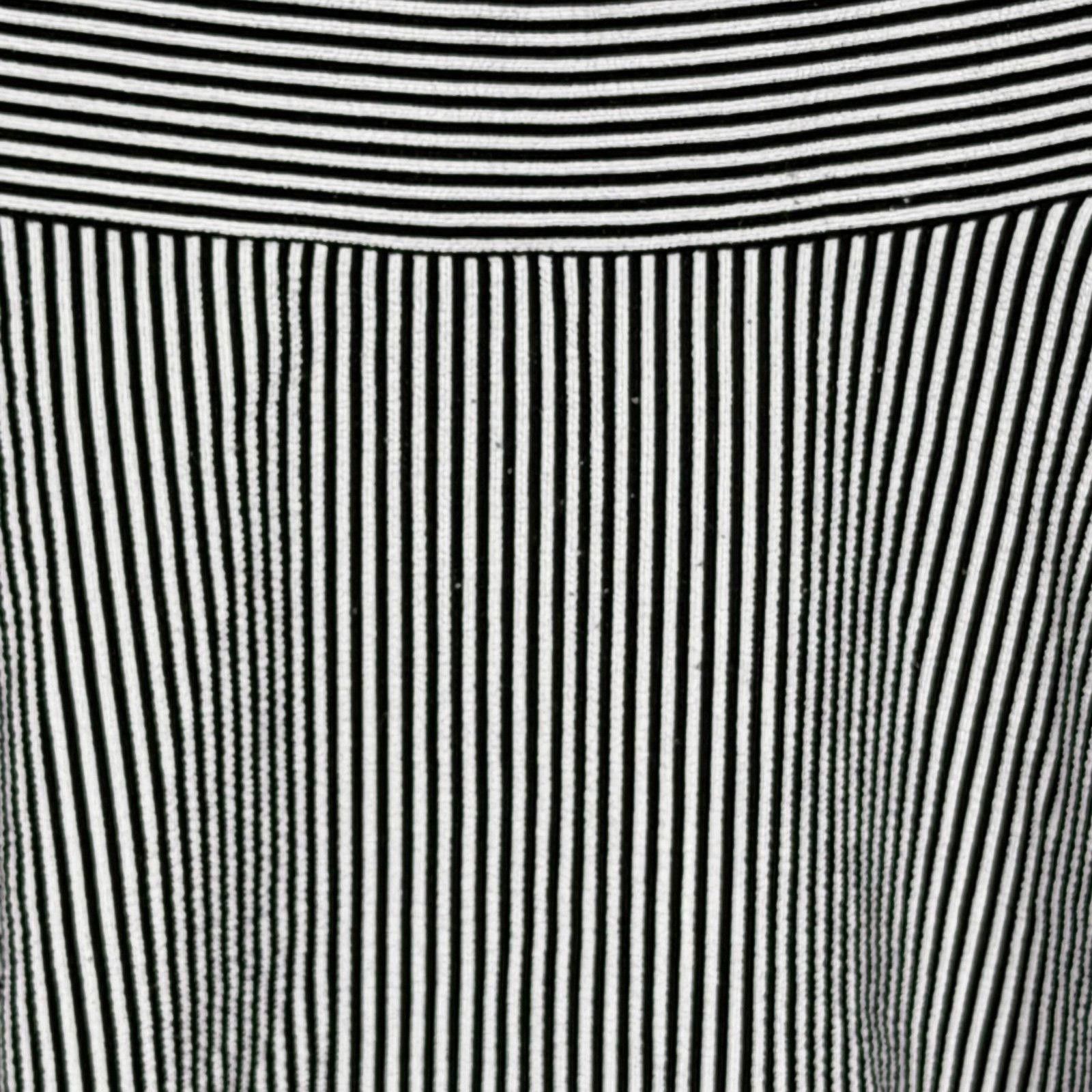Other Monteau Large Black and White Striped Peplum Top Size L / US 10 / IT 46 - 3 Thumbnail