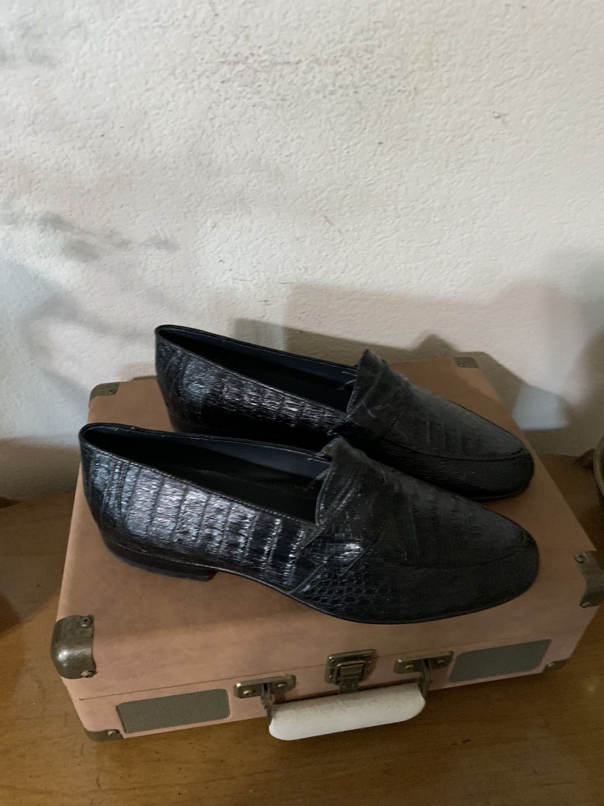 Bally × Vintage Cayman Croc slip on Penny loafers Size US 9 / EU 42 - 3 Thumbnail