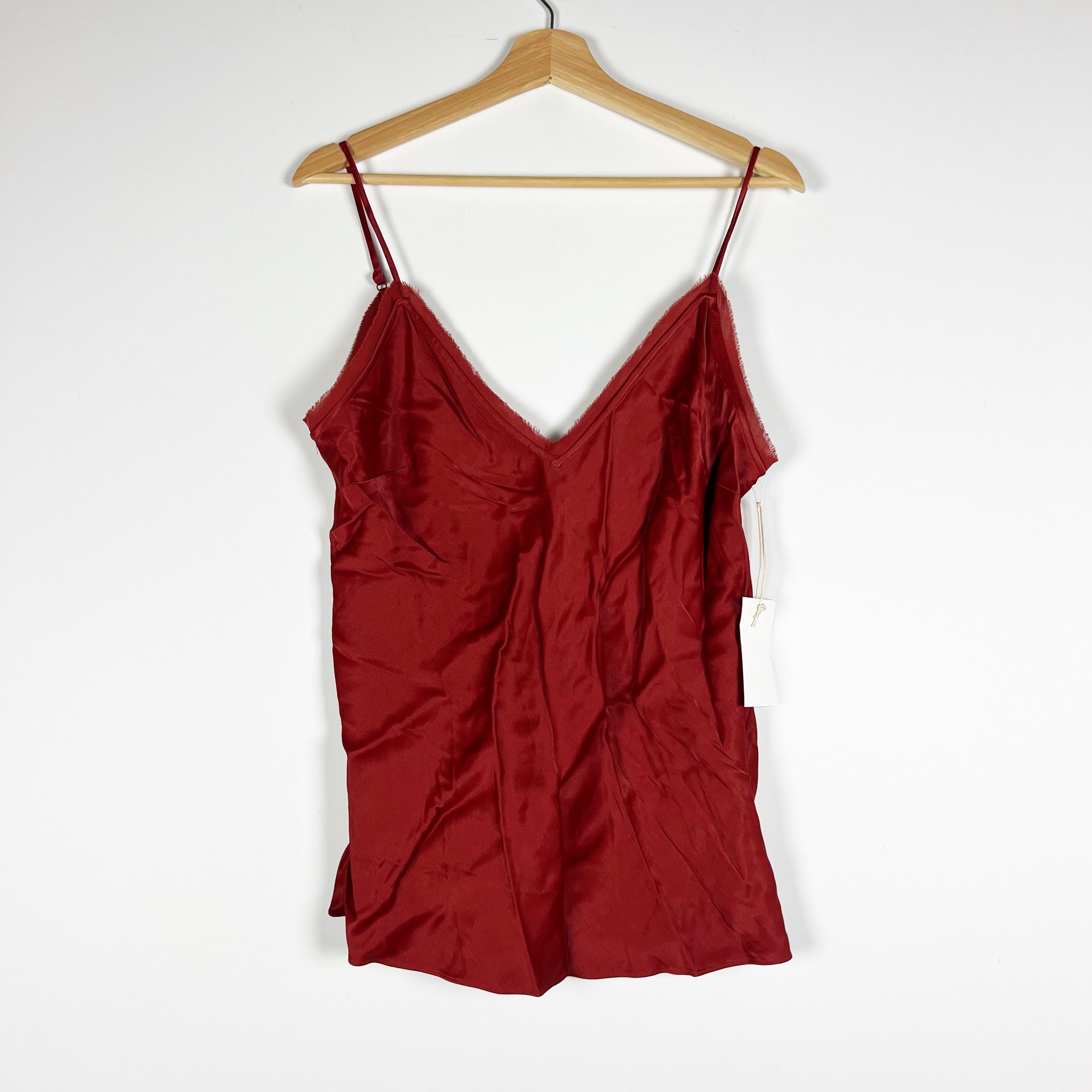 Frame NEW Frame Satin Lounge Frayed Edge Hem Size L / US 10 / IT 46 - 1 Thumbnail