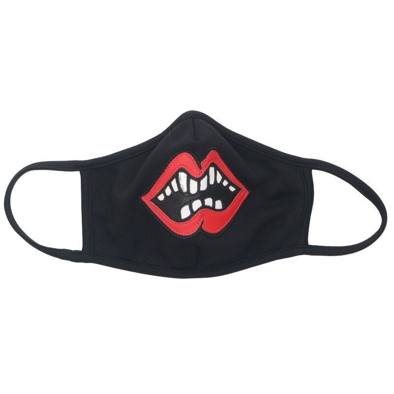 Chrome Hearts Chrome Hearts Chomper Leather Patch Mask Black x Red Size ONE SIZE - 1 Thumbnail
