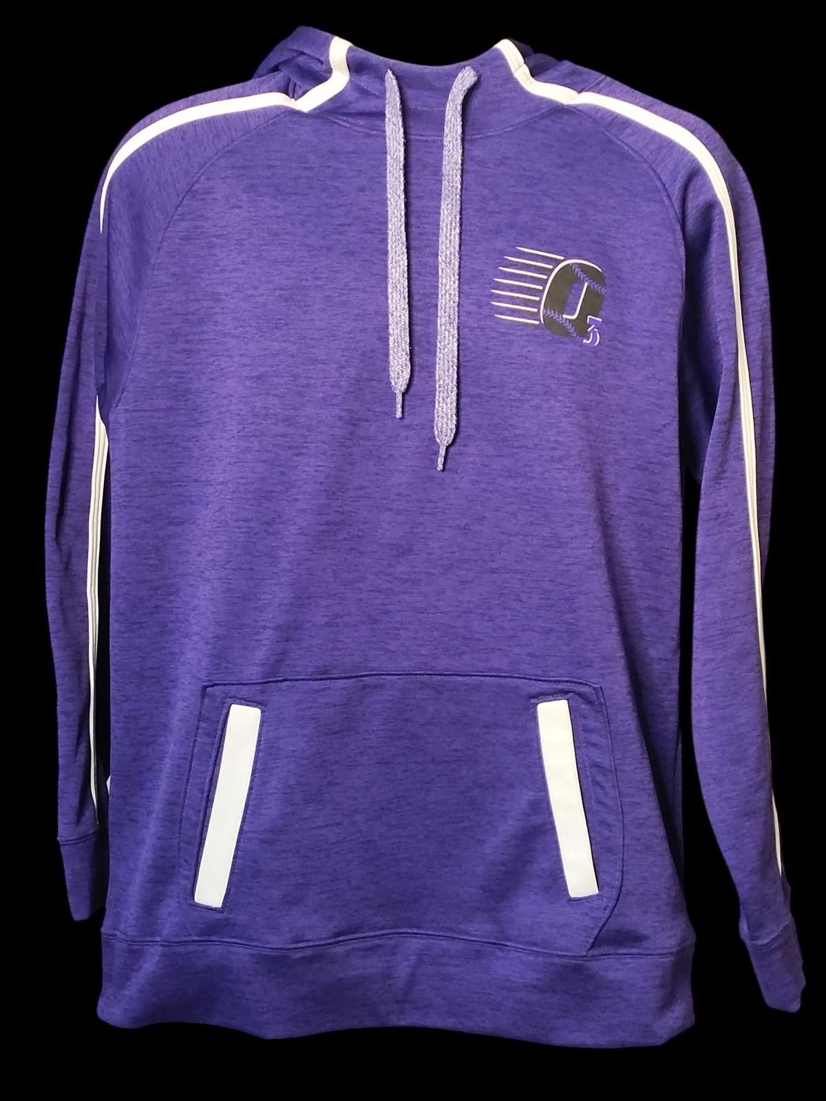 Augusta Sportswear Augusta Men's Purple Pullover Hoodie with White Stripes Size US M / EU 48-50 / 2 - 3 Thumbnail