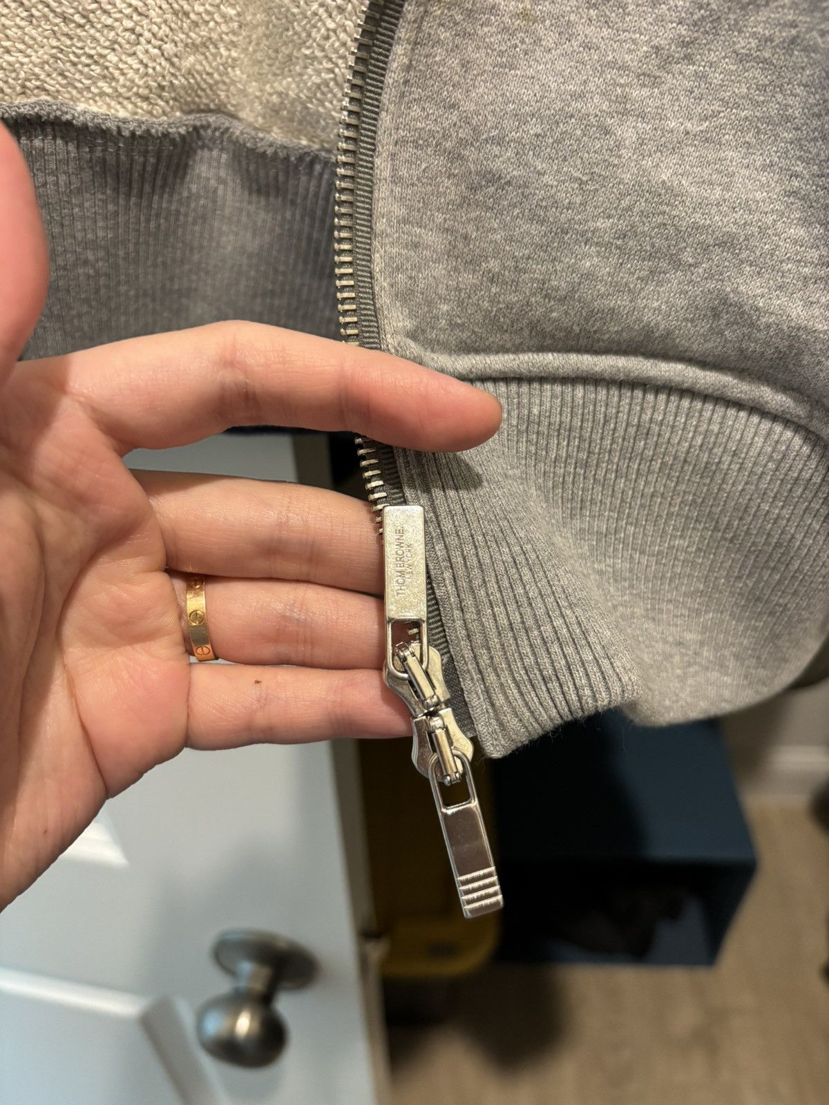 Thom Browne Thom Browne Grey Bomber Jacket Size US S / EU 44-46 / 1 - 2 Thumbnail