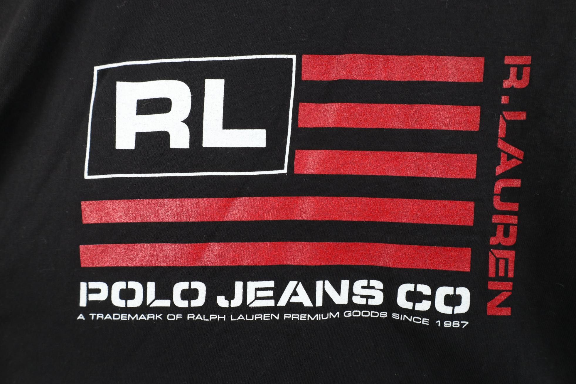 Polo Ralph Lauren Deadstock Vintage 90s Ralph Lauren Flag Stencil T-Shirt Size US XXL / EU 58 / 5 - 10 Thumbnail