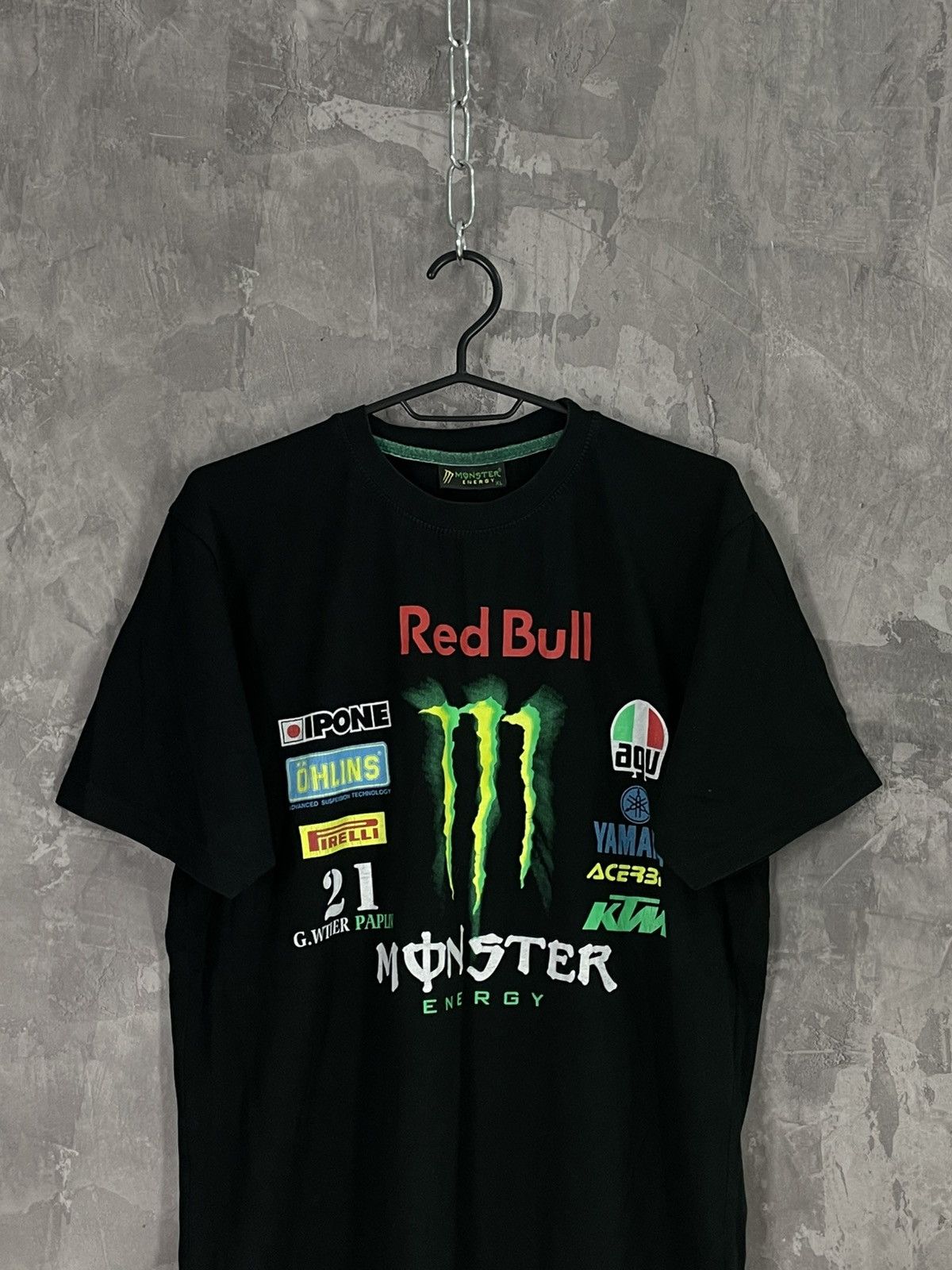 Other Crazy Y2K Monster Energy Black T Shirt Size US XL / EU 56 / 4 - 2 Thumbnail