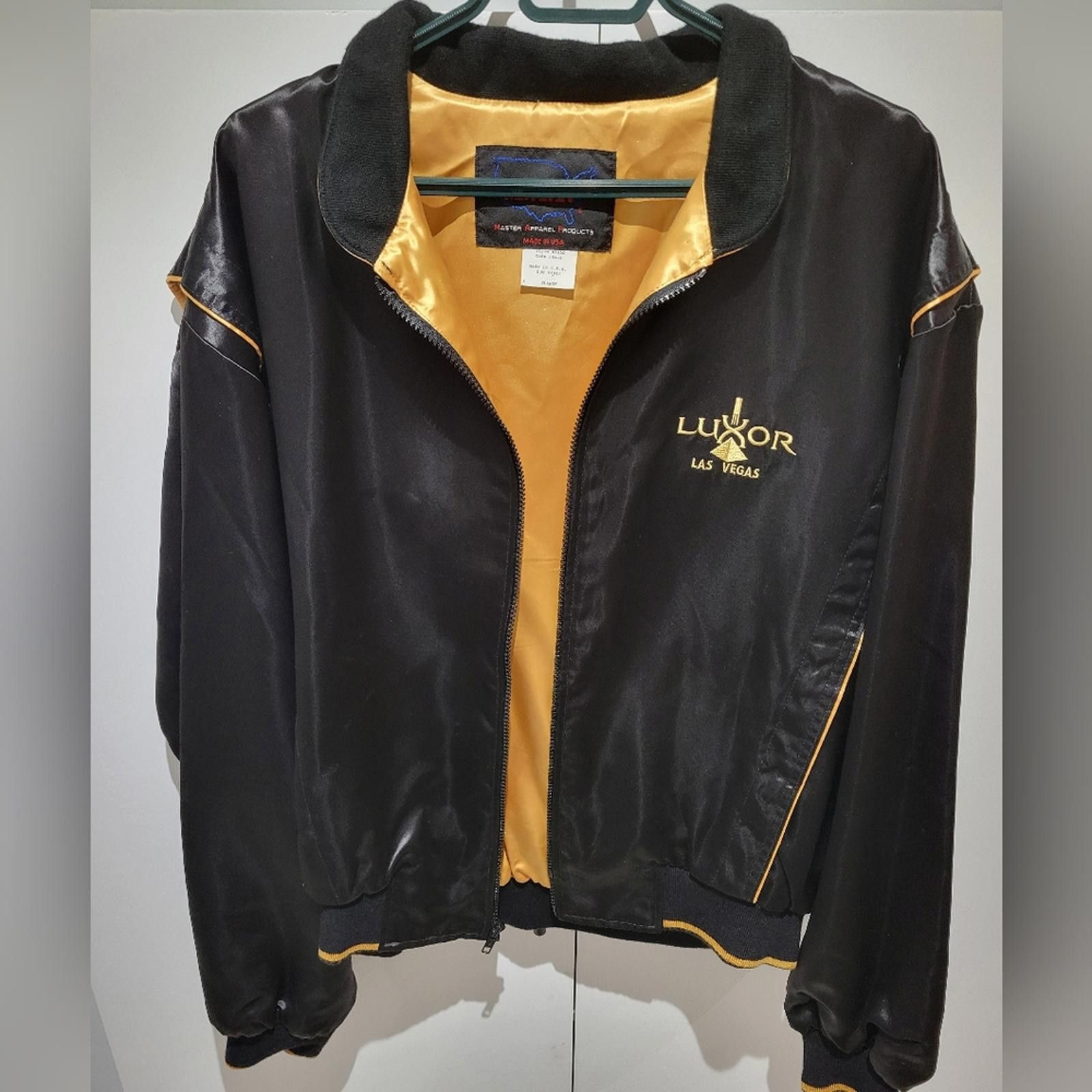 Other Vintage Luxor Las Vegas Bomber XL Black Satin Casino 90s USA Size US XL / EU 56 / 4 - 8 Thumbnail