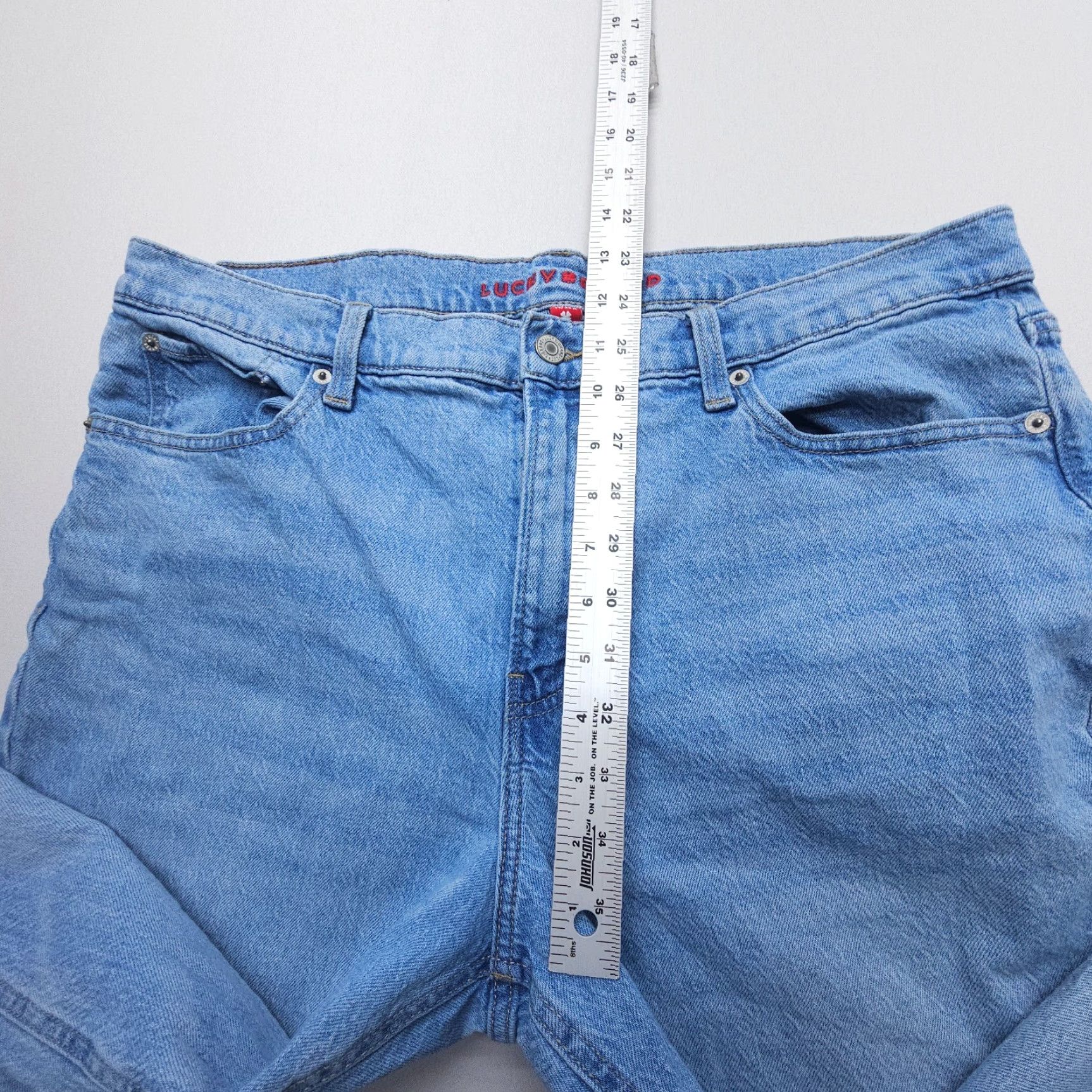 Lucky Brand Lucky Brand Jeans Boyfriend Mid Rise Relaxed Straight 14 / 32 Blue Denim 28" Inseam Slim Logo American Western Womens Jeans Size 36" / US 14 / IT 50 - 6 Thumbnail