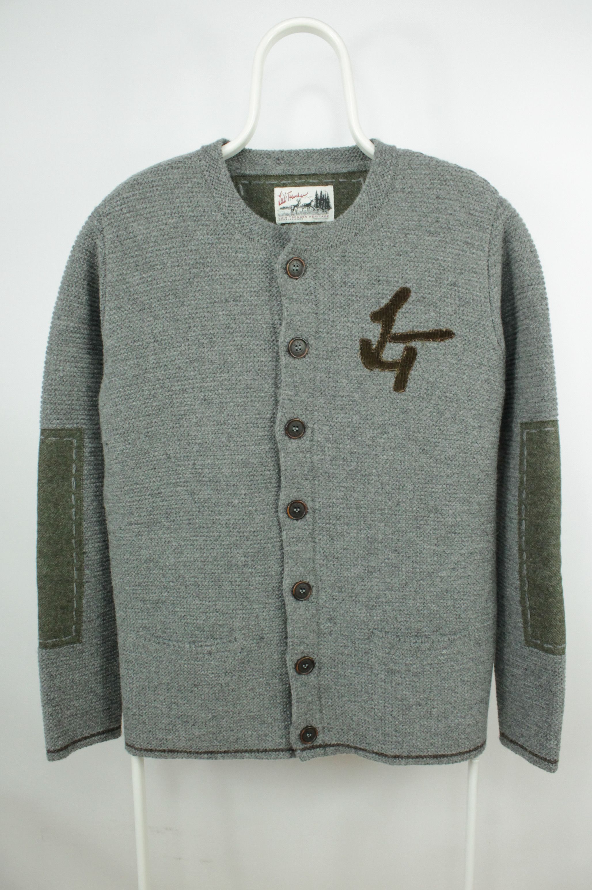 Luigi Borrelli Luis Trenker Heritage Wool Blend Knit Jacket Women's Gray Size L / US 10 / IT 46 - 1 Thumbnail