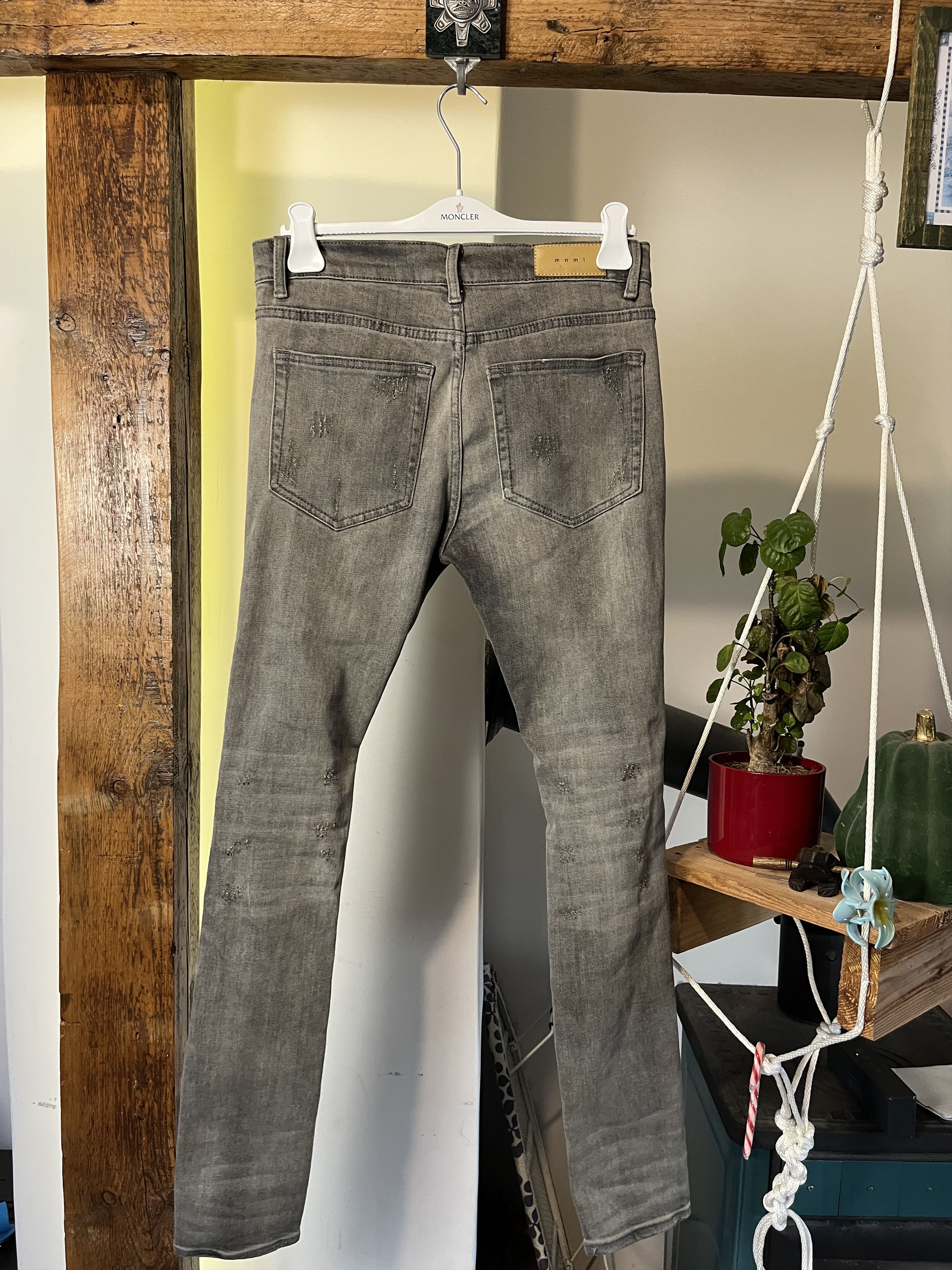 Japanese Brand × MNML × Vintage MNML Distressed Skinny Denim Jeans Y2K Vintage Japan Style Size US 31 - 2 Thumbnail