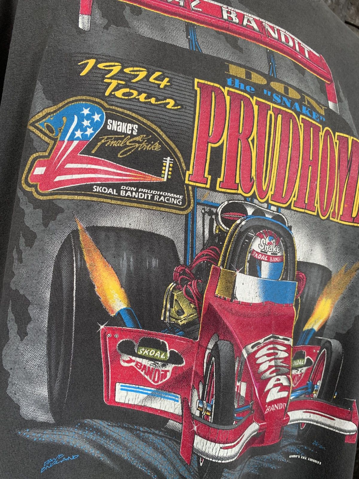 Formula 1 × Vintage Vintage 90s Skoal Bandit Mac Racing Tour T shirt Size US XL / EU 56 / 4 - 3 Thumbnail