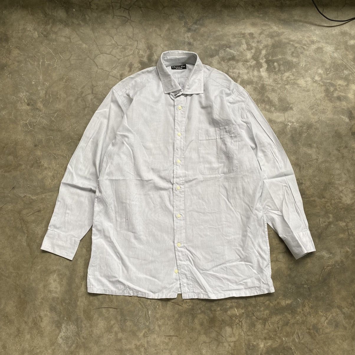 Christian Dior Monsieur Vintage 90s Chirstian Dior Monsieur White Button Up Shirts Size US L / EU 52-54 / 3 - 1 Thumbnail