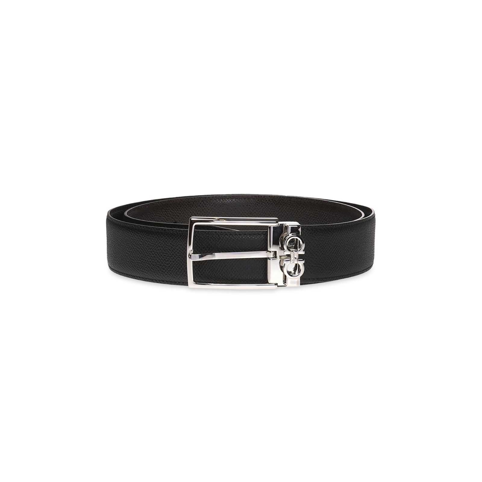 Salvatore Ferragamo FERRAGAMO Black Double Adjustable Reversible Monogram Belt N Size ONE SIZE - 1 Thumbnail