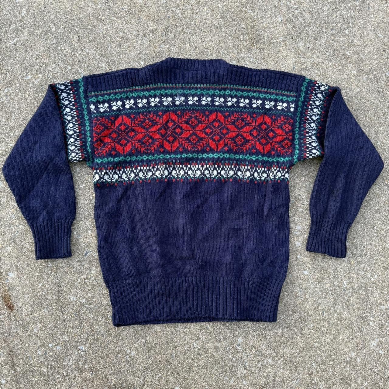 Meister Vintage 80s Meister 100% wool patterned knit sweater Size US S / EU 44-46 / 1 - 3 Thumbnail